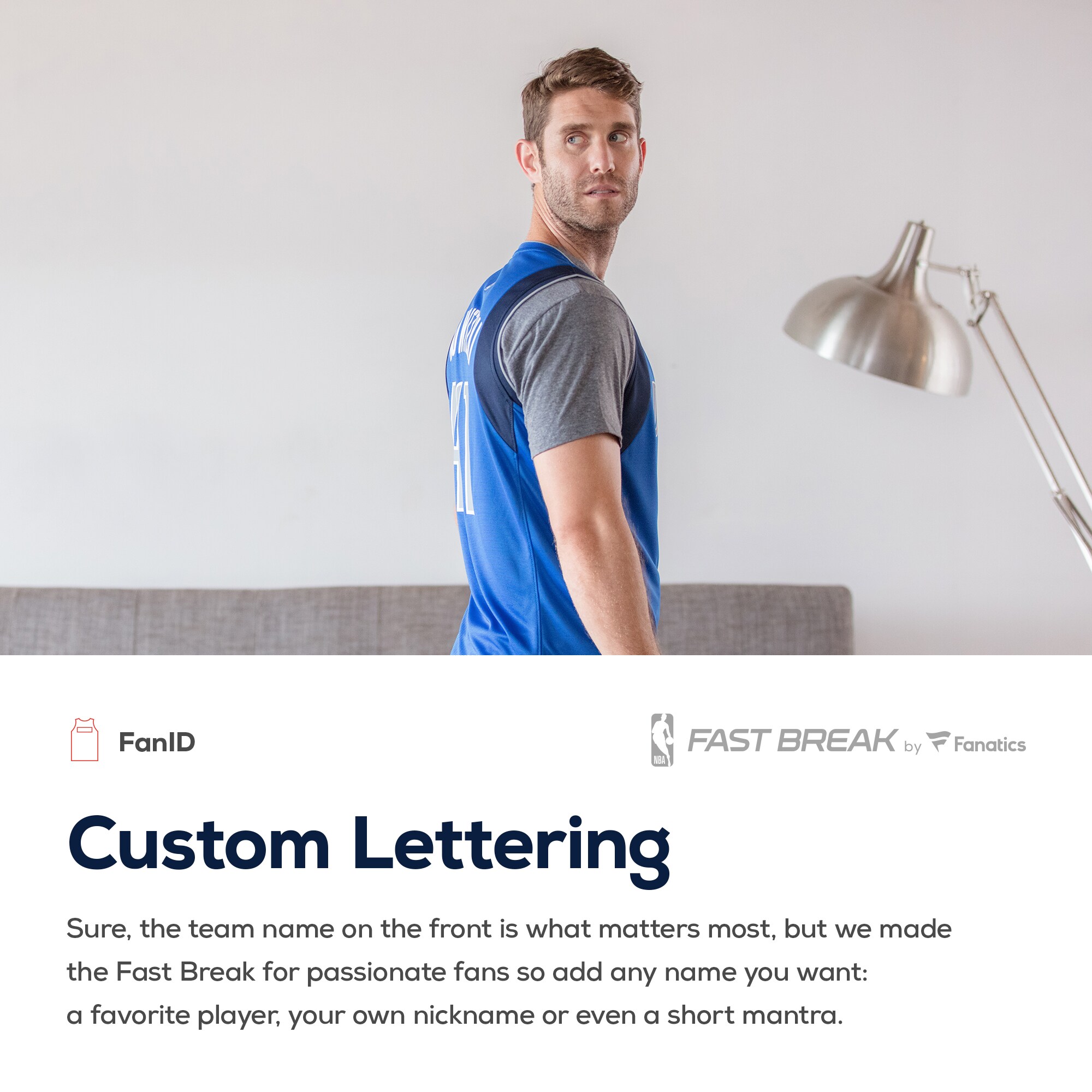 Dallas Mavericks Fanatics Youth Fast Break Custom Replica Jersey Blue - Icon Edition