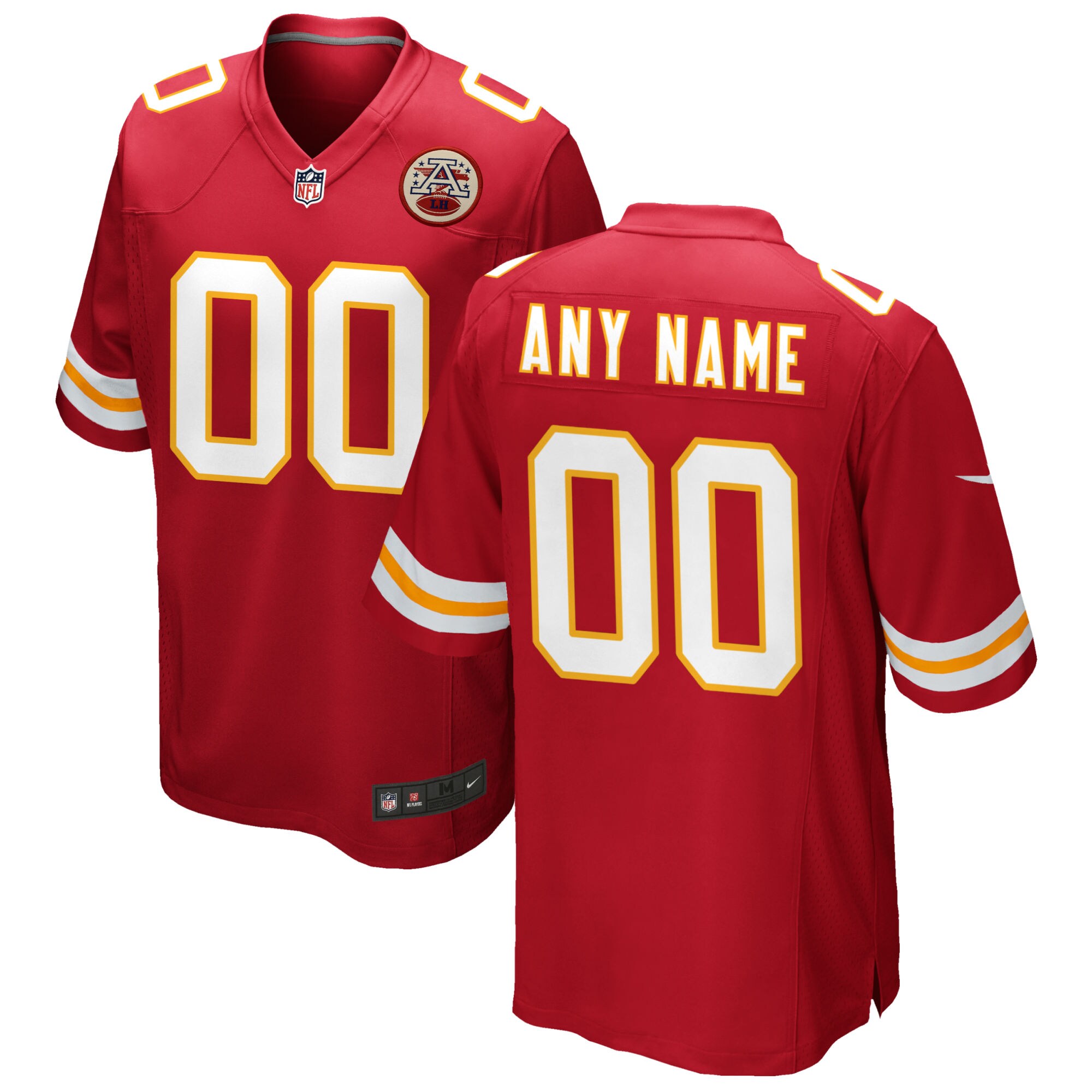 Kansas City Chiefs  Custom Game Jersey - Red