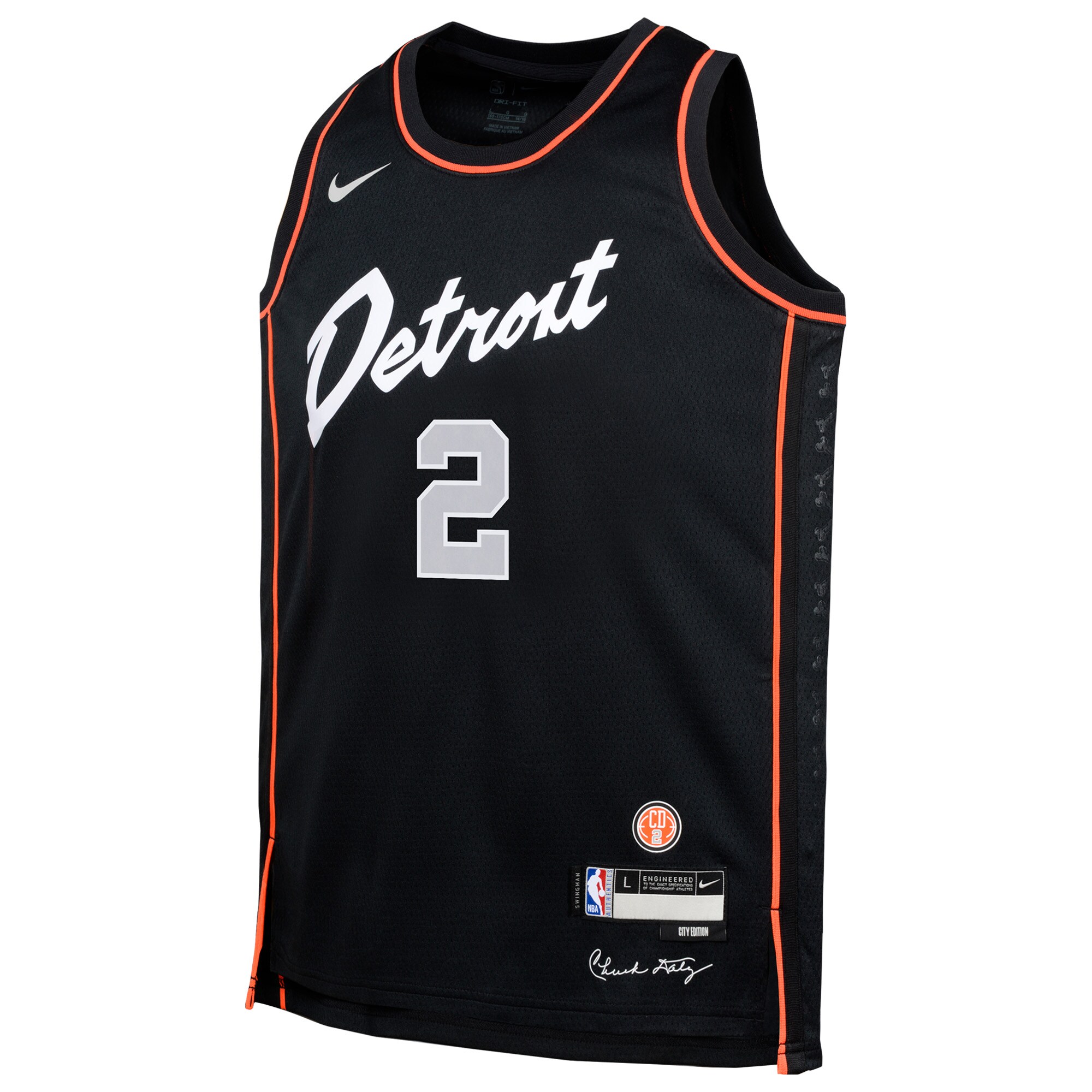 Cade Cunningham Detroit Pistons Youth Swingman Replica Jersey - City Edition - Black