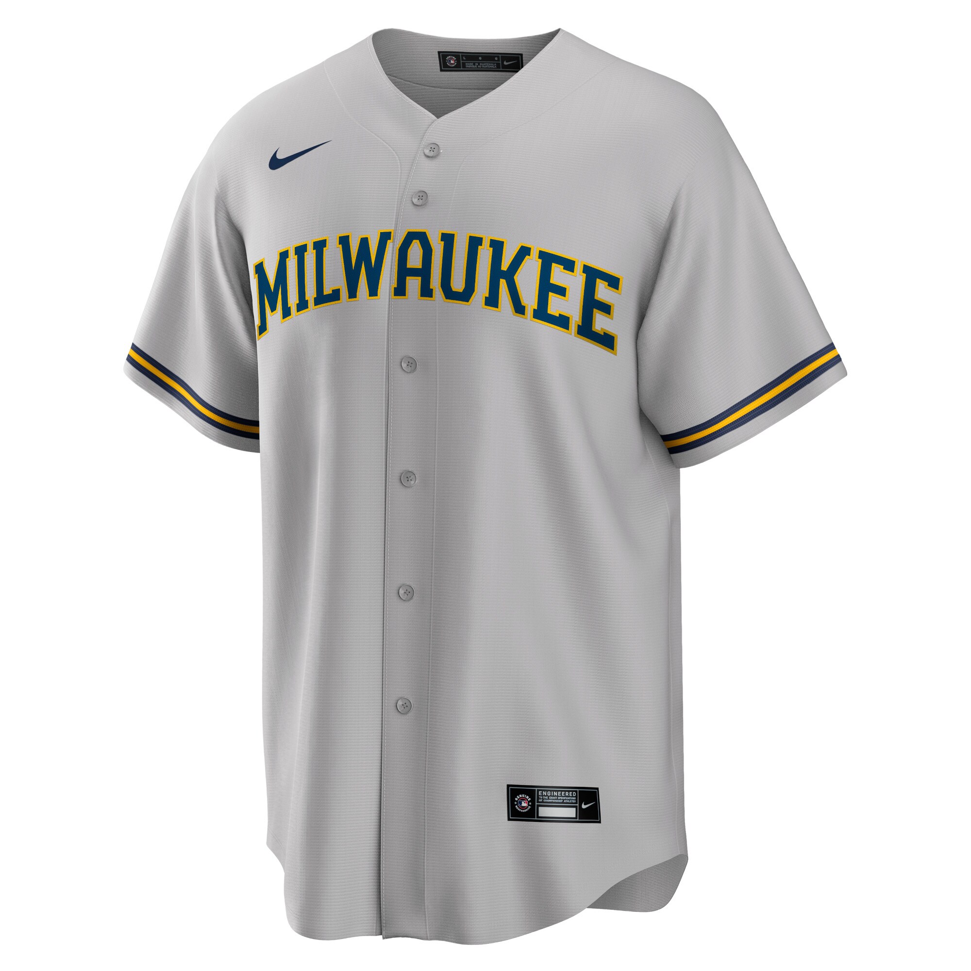 Christian Yelich Milwaukee Brewers Alternate Replica Player Jersey - Gray