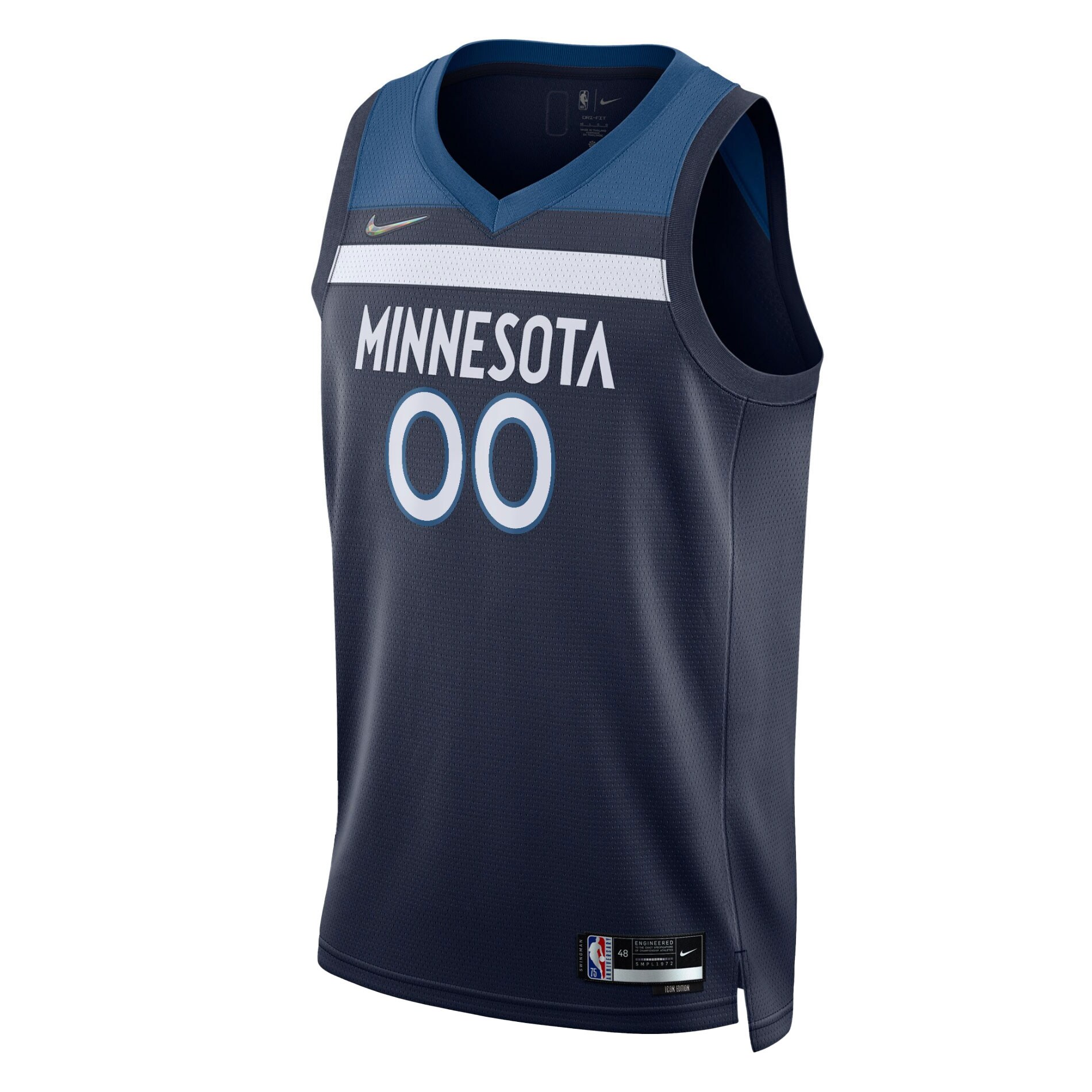 Minnesota Timberwolves 2021\/22 Diamond Swingman Custom Jersey - Icon Edition - Navy