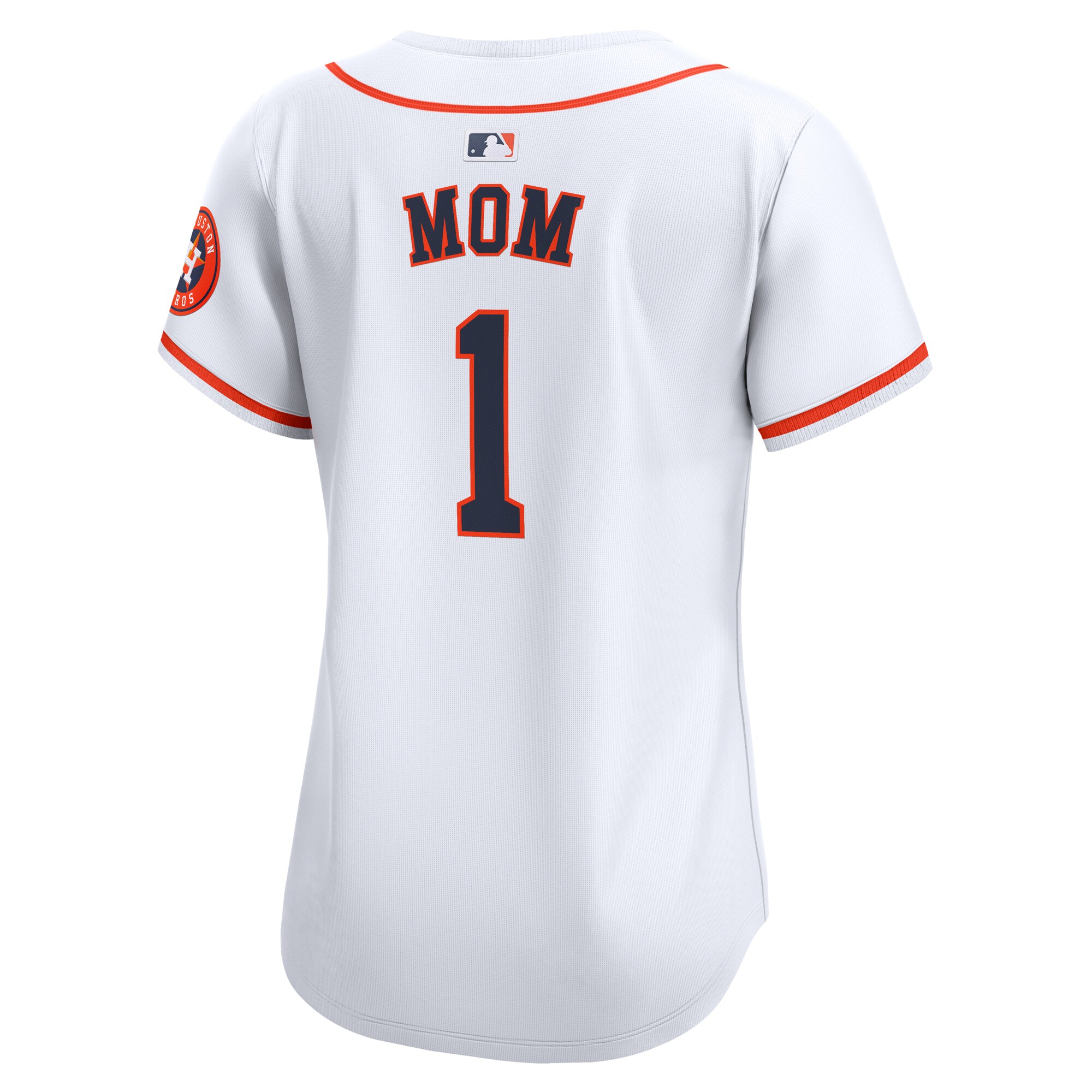 Houston Astros  Women's #1 Mom Home Limited Jersey - White