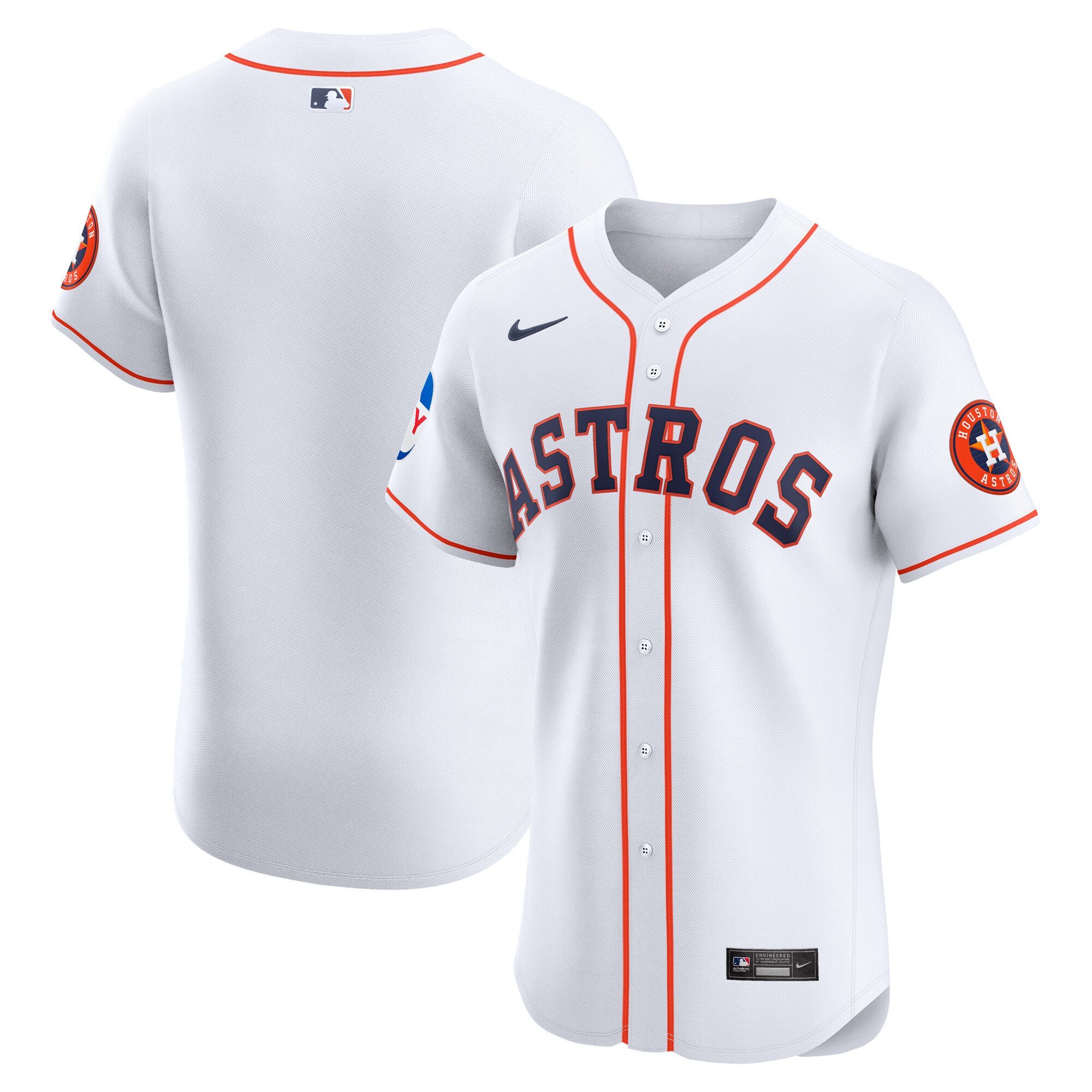 Houston Astros  Home Elite Patch Jersey - White