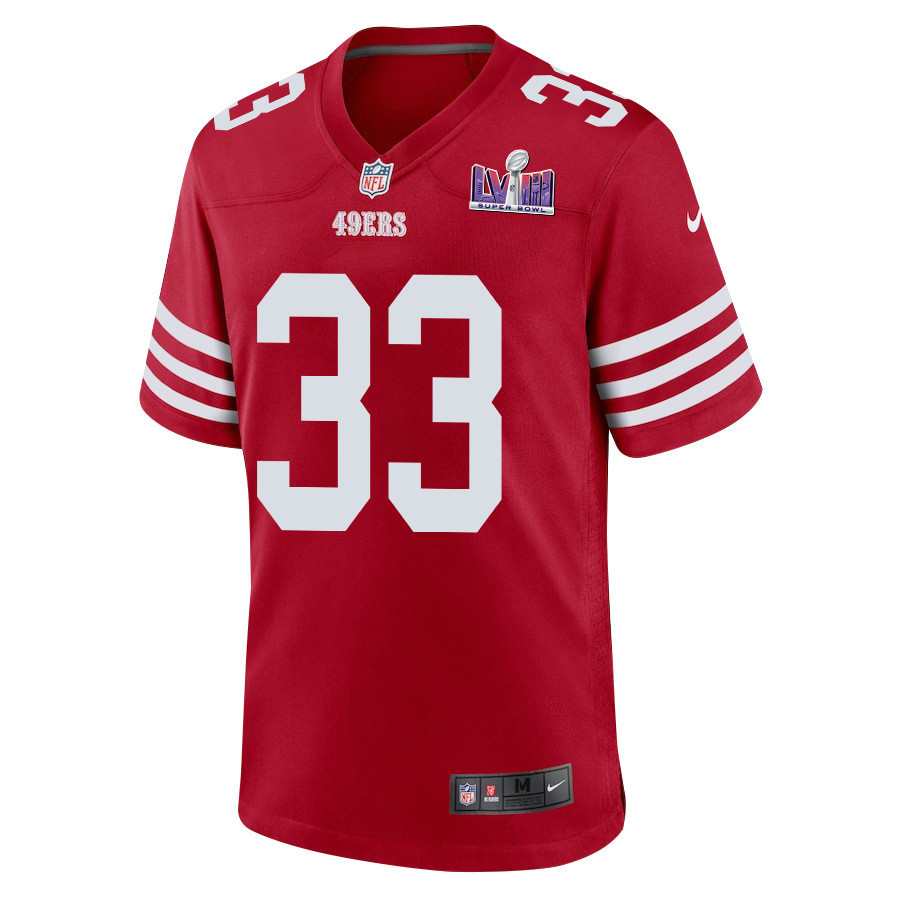 Logan Ryan 33 San Francisco 49ers Super Bowl LVIII Patch Game Men Jersey - Scarlet