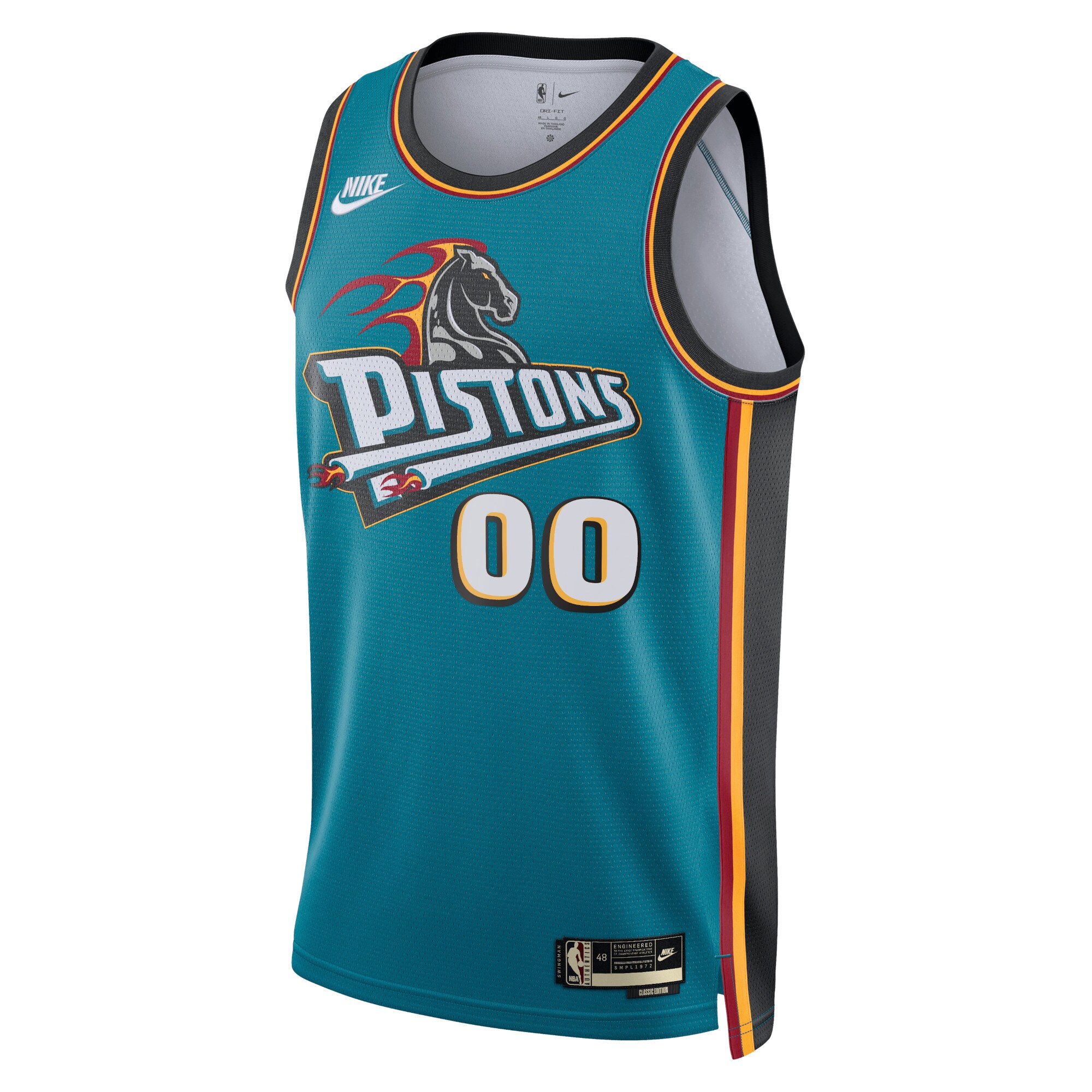 Detroit Pistons Unisex 2022\/23 Custom Swingman Jersey - Classic Edition - Teal