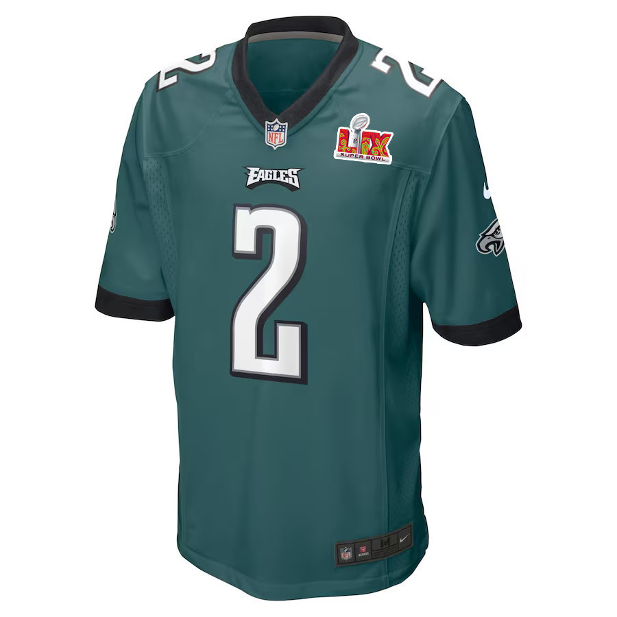 Darius Slay Jr. #2 Philadelphia Eagles Super Bowl LIX YOUTH Jersey - Midnight Green