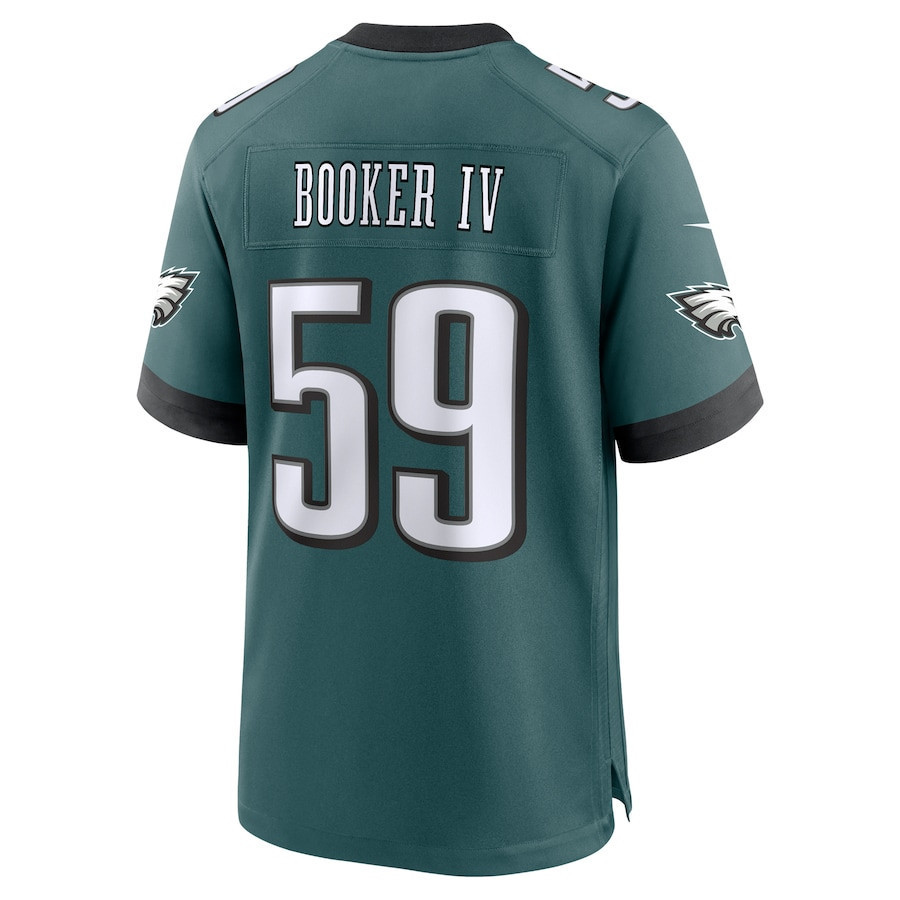 Thomas Booker IV #59 Philadelphia Eagles Super Bowl LIX Jersey - Men's - Midnight Green