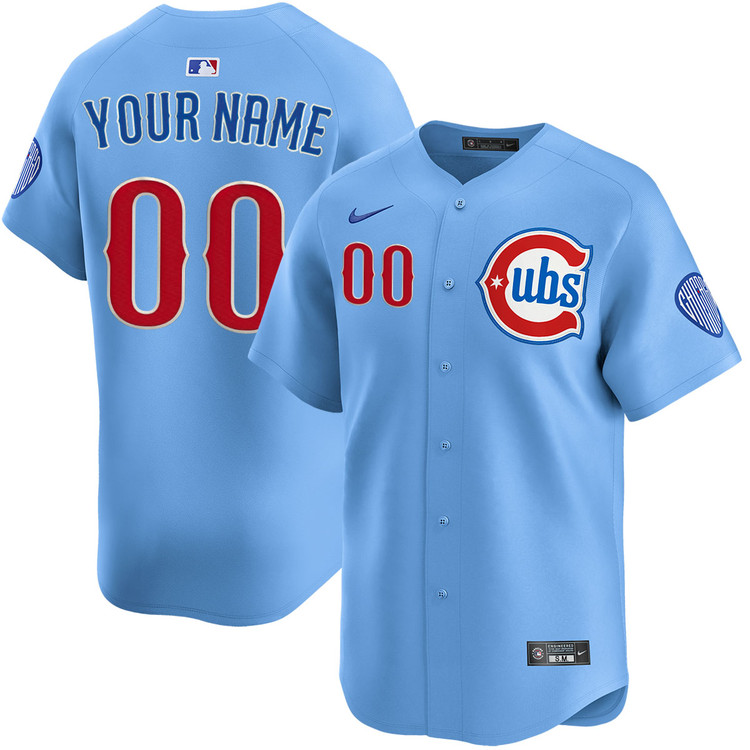 Chicago Cubs Personalized Blues Alternate Limited Jersey