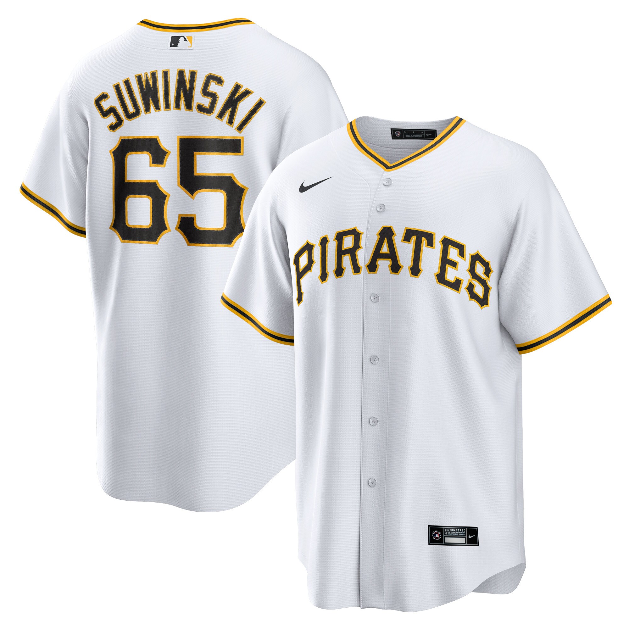 Jack Suwinski Pittsburgh Pirates  Home Replica Jersey - White