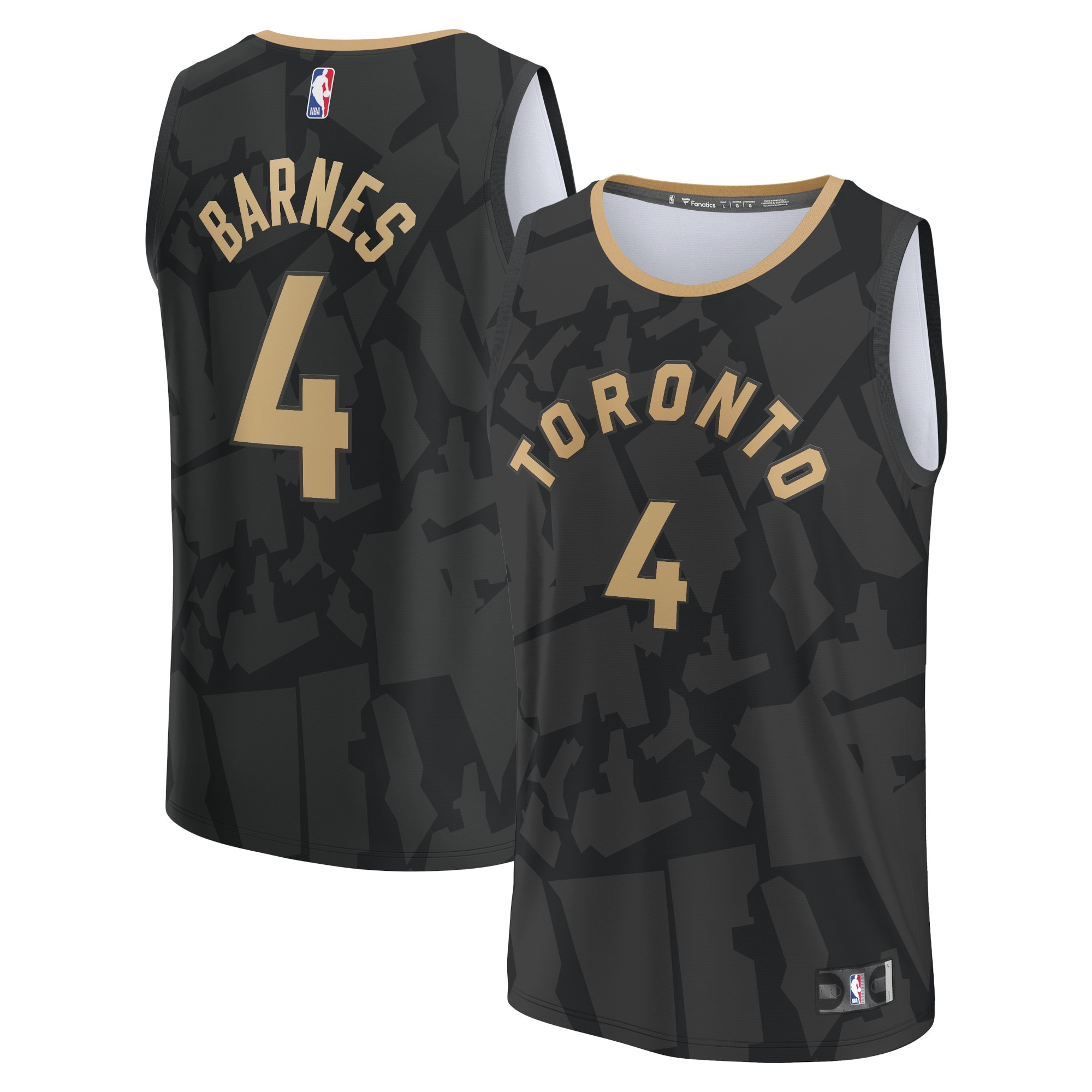 Scottie Barnes Toronto Raptors Fanatics Youth Fastbreak Jersey - City Edition - Black