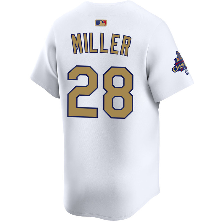 Bobby Miller Los Angeles Dodgers Home 2025 Gold Collection Limited Jersey