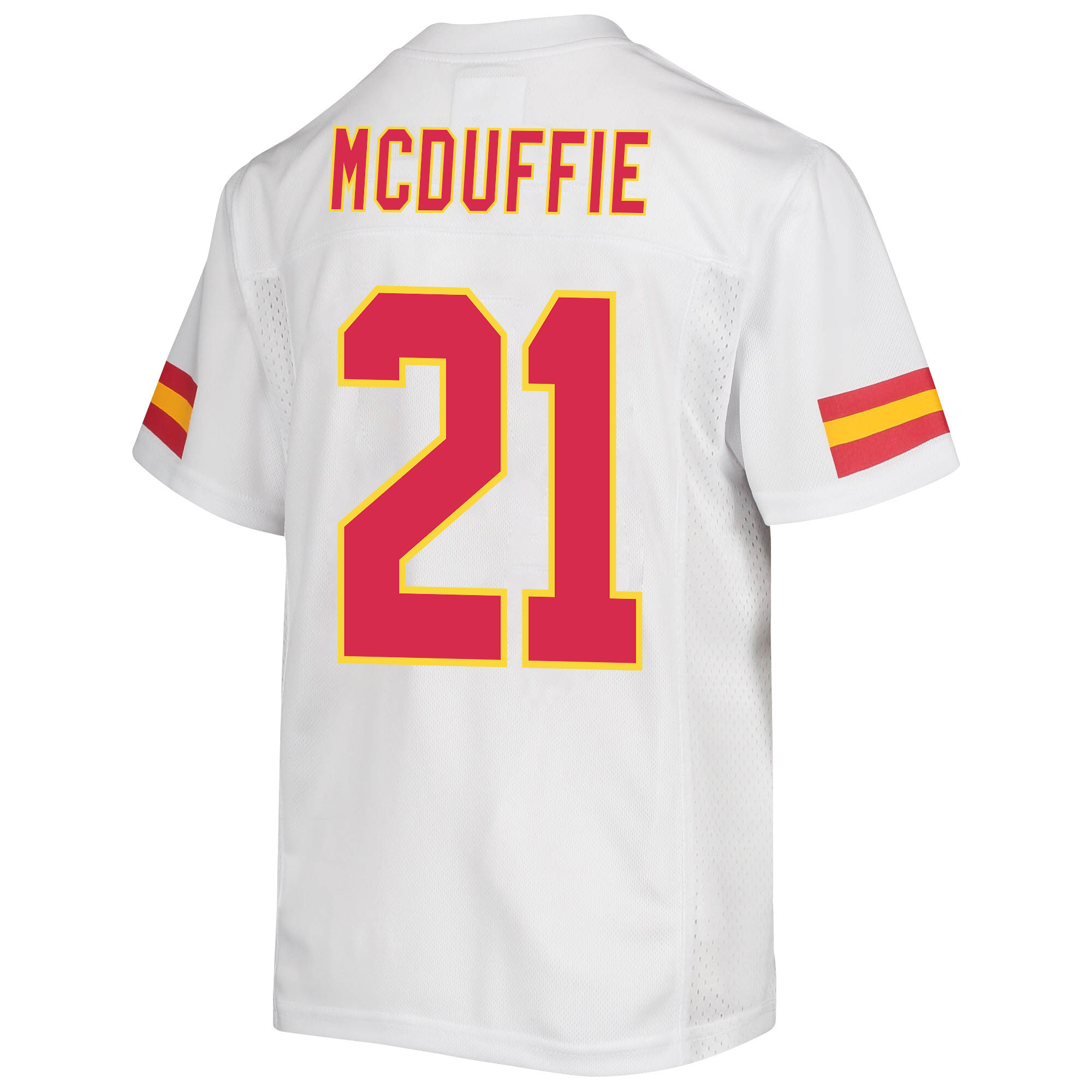 Trent McDuffie 21 Kansas City Chiefs Super Bowl LVII Champions 3 Stars Youth Game Jersey - White