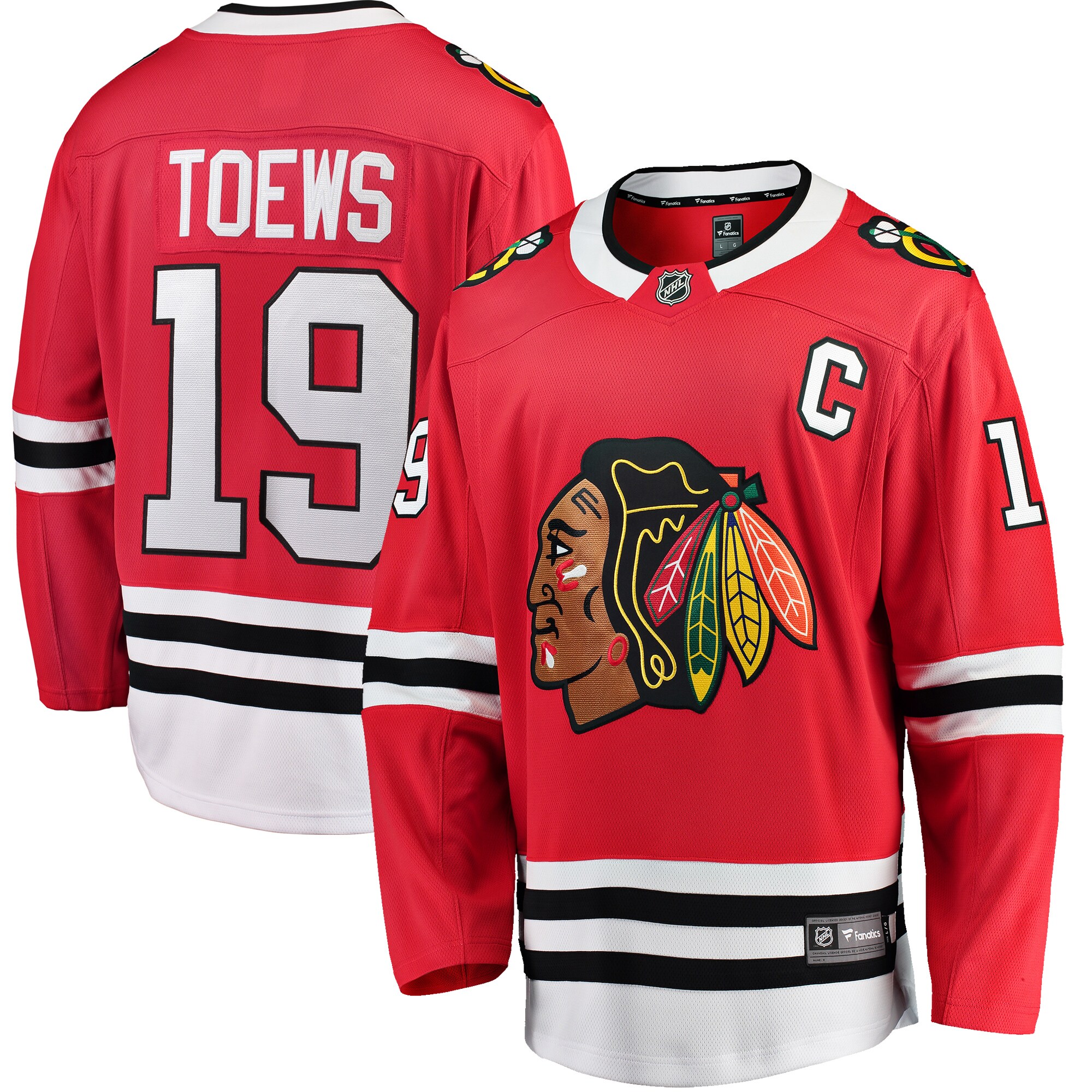Jonathan Toews Chicago Blackhawks Fanatics Breakaway Player Jersey - Red