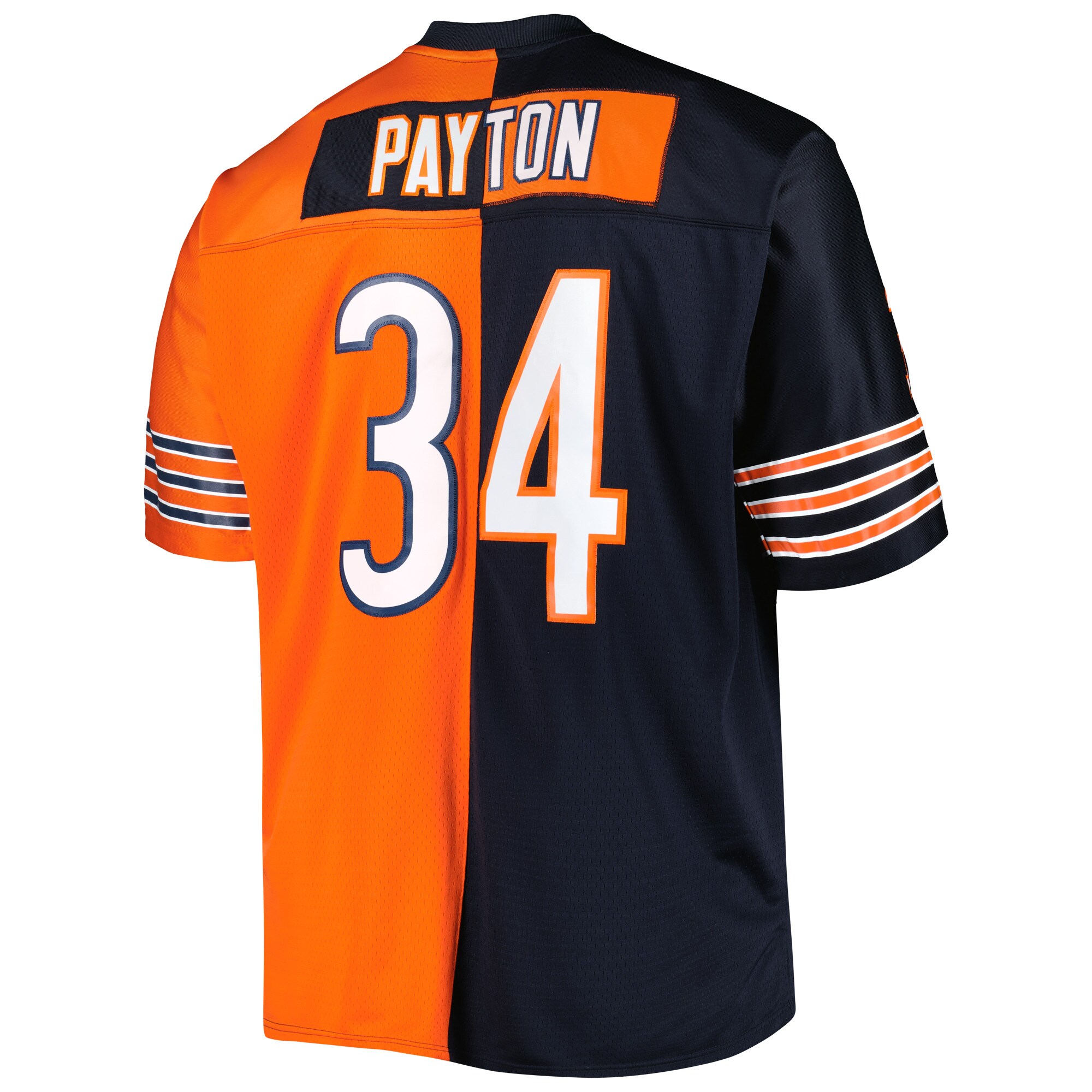 Walter Payton Chicago Bears Mitchell & Ness Big & Tall Split Legacy Retired Player Replica Jersey - Navy\/Orange