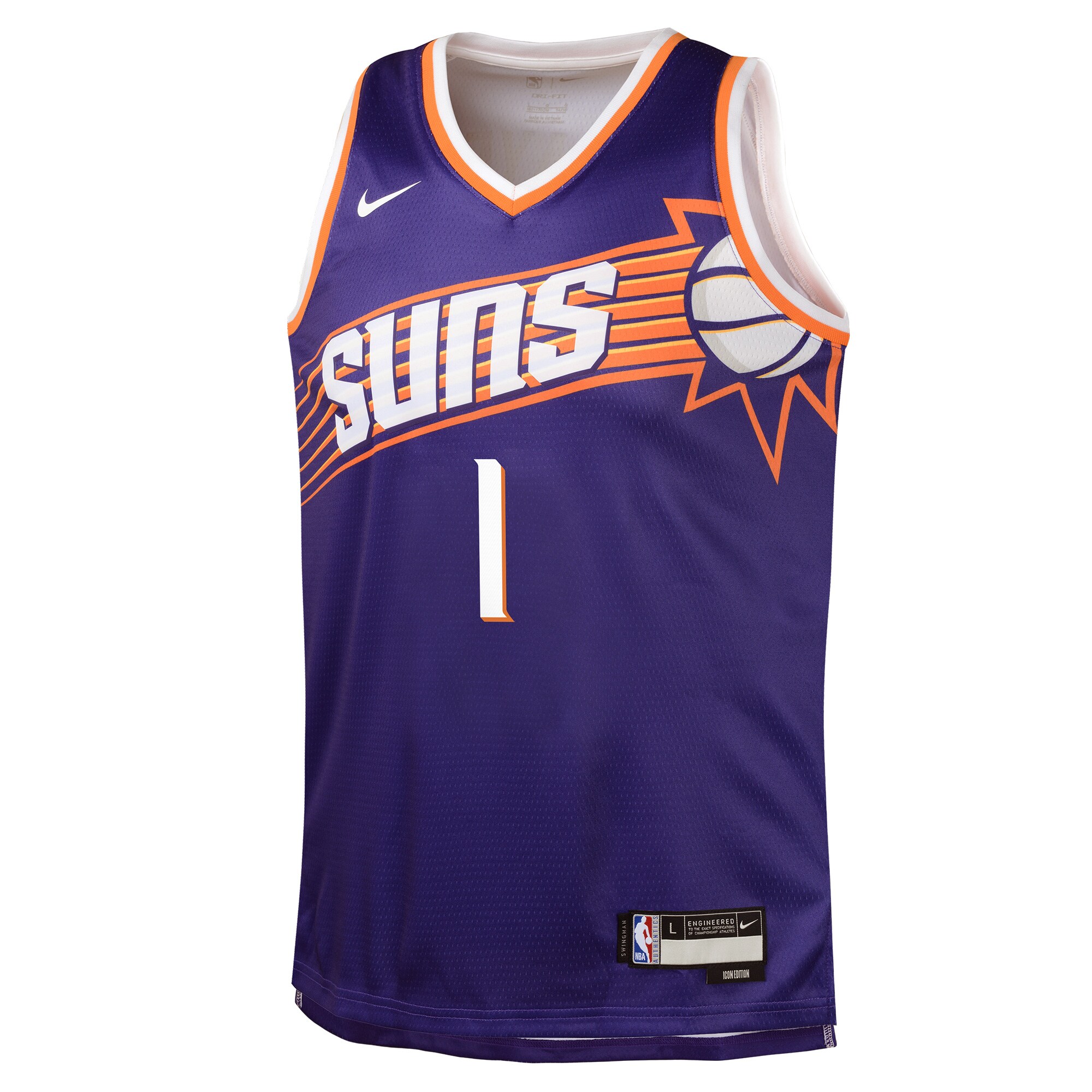Devin Booker Phoenix Suns Youth Swingman Jersey - Icon Edition - Purple