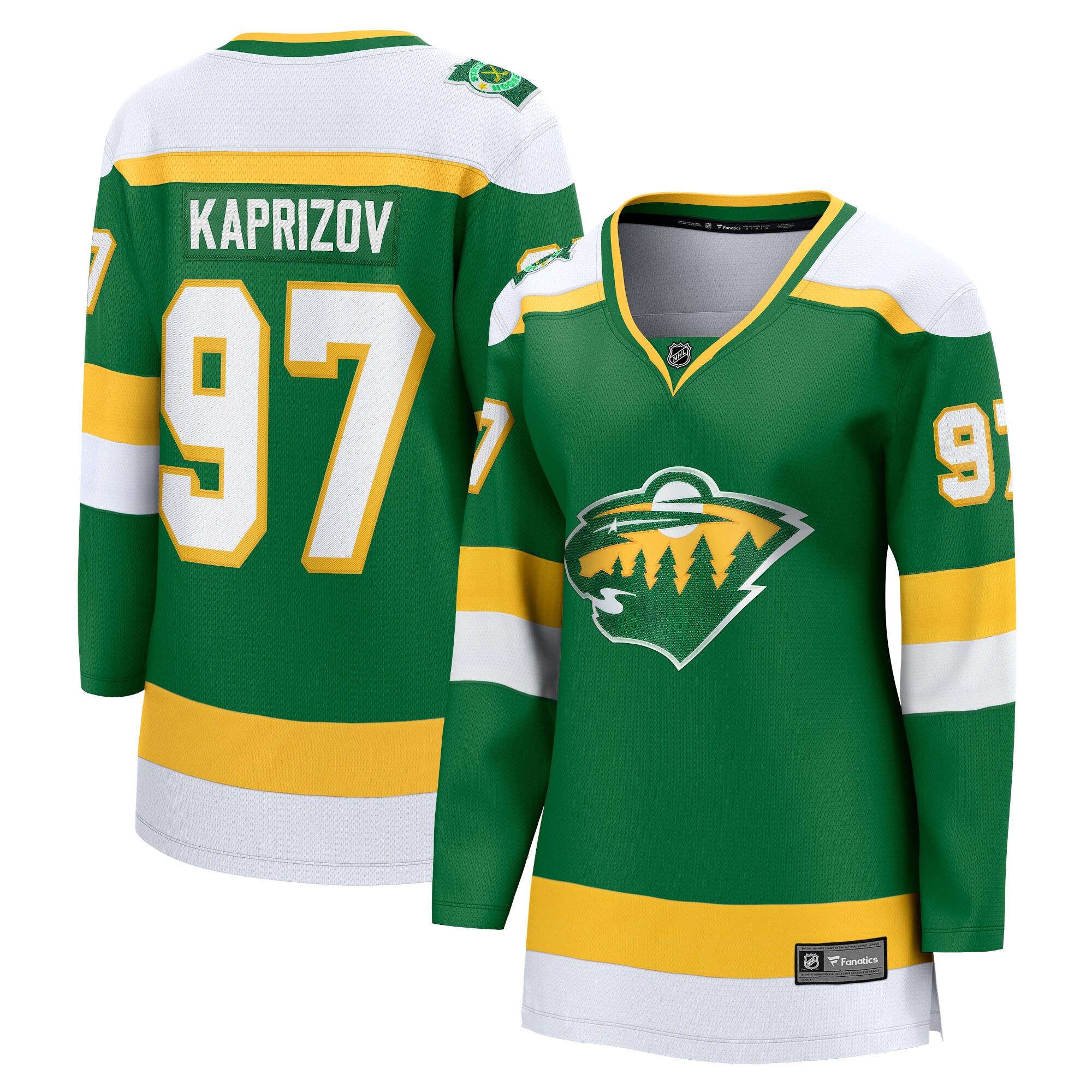 Kirill Kaprizov Minnesota Wild Fanatics Women's Alternate Premier Breakaway Player Jersey Green