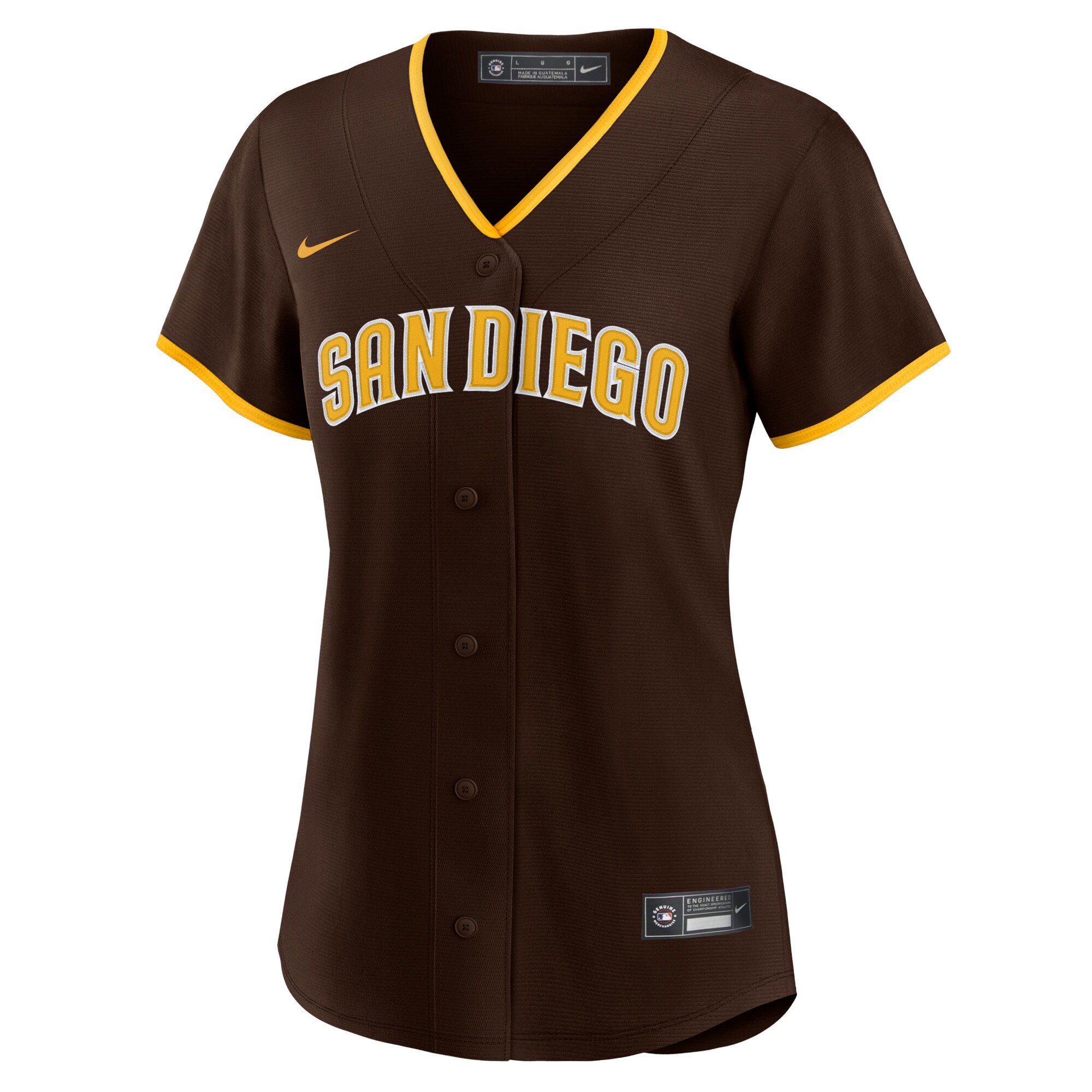 Manny Machado San Diego Padres Women's Road Replica Player Jersey - Brown