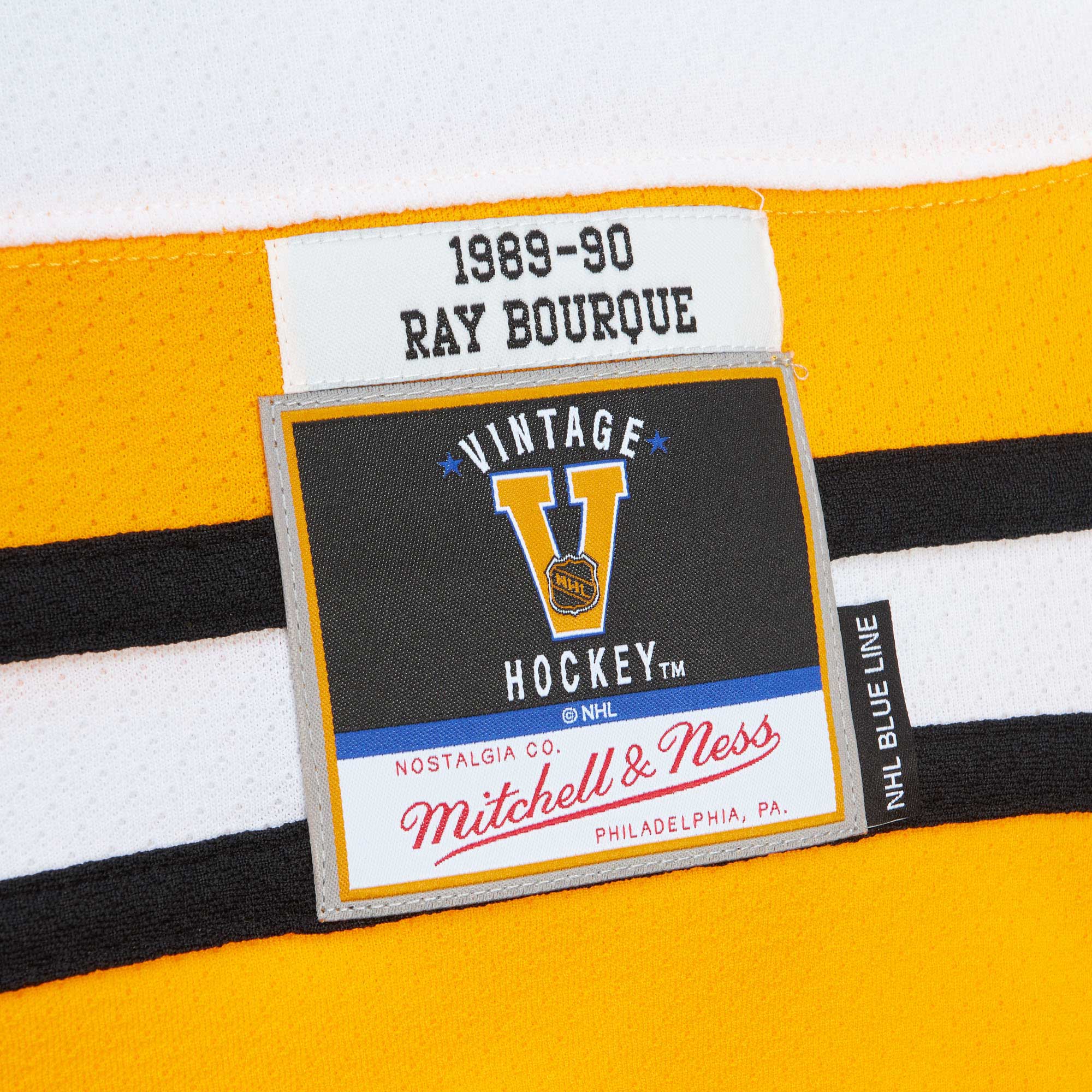 Ray Bourque Boston Bruins Mitchell & Ness Captain Patch 1989\/90 Blue Line Player Jersey - White
