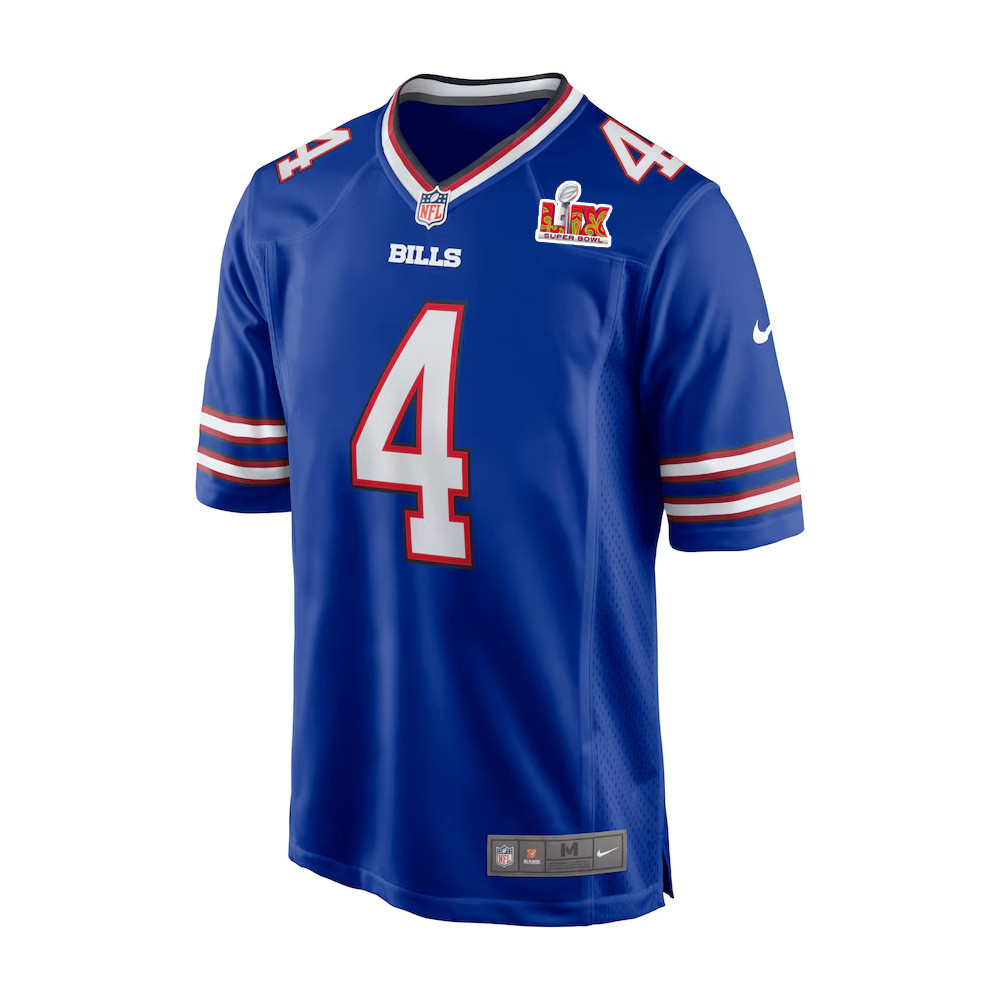 James Cook #4 Buffalo Bills Super Bowl LIX Jersey - Men's - Royal