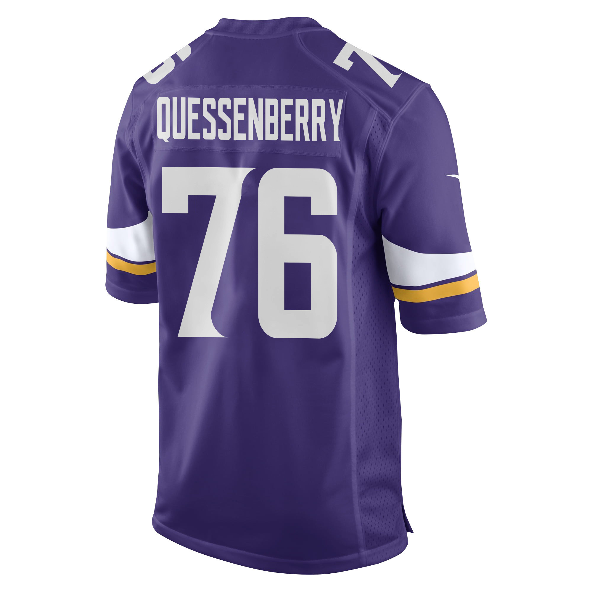 David Quessenberry 76 Minnesota Vikings Super Bowl LIX New Orleans Patch Game Men Jersey - Purple
