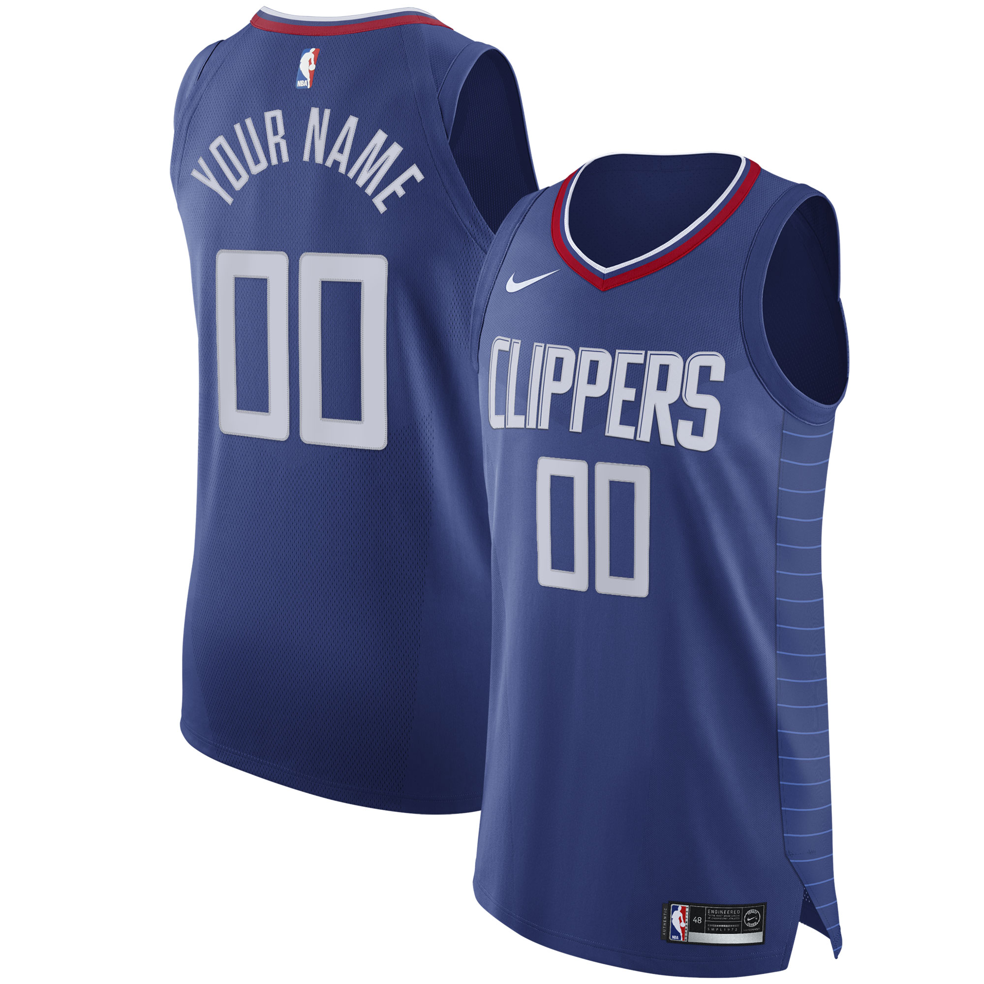 LA Clippers  2020\/21 Authentic Custom Jersey Blue - Icon Edition