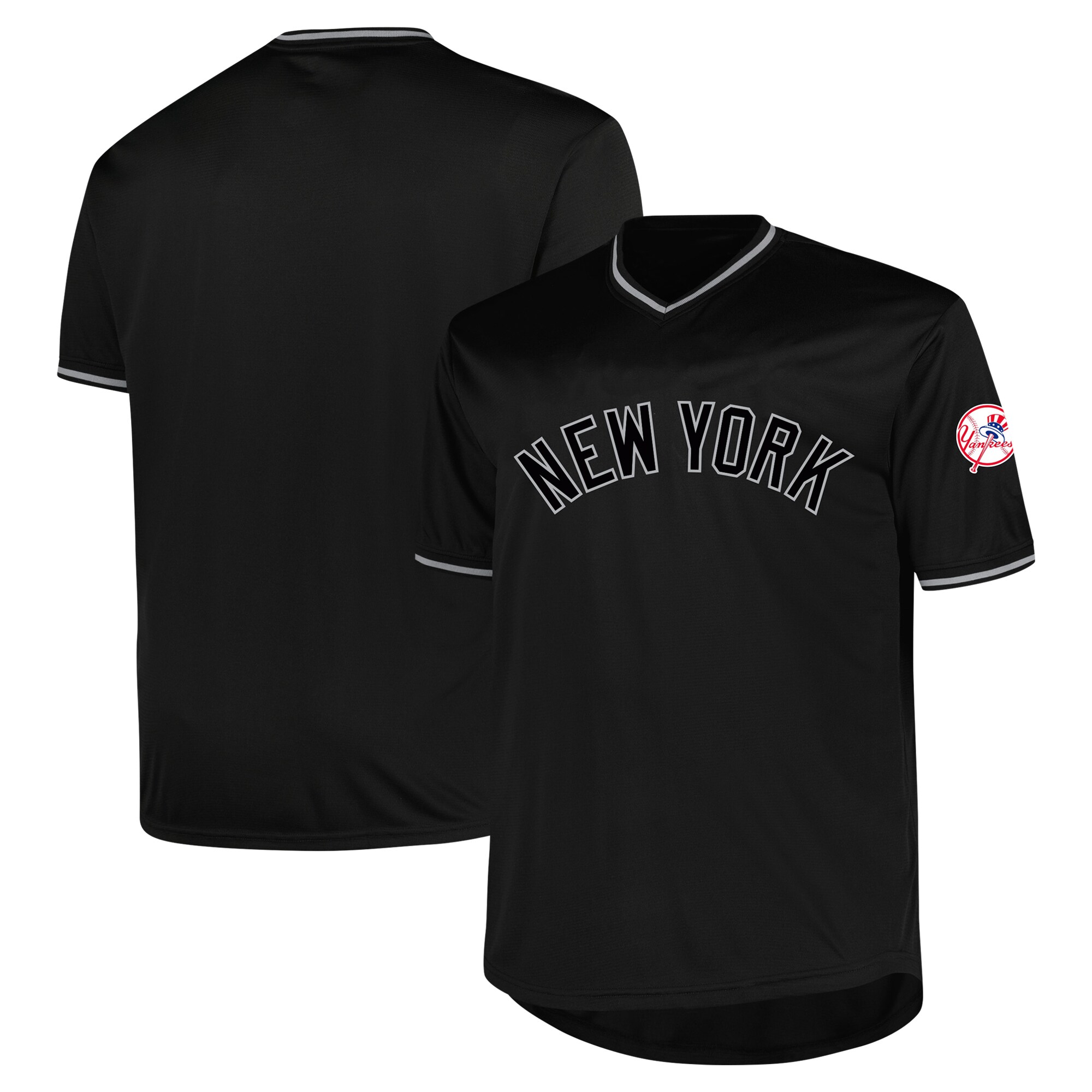 New York Yankees Profile Big & Tall Pop Fashion Jersey - Black