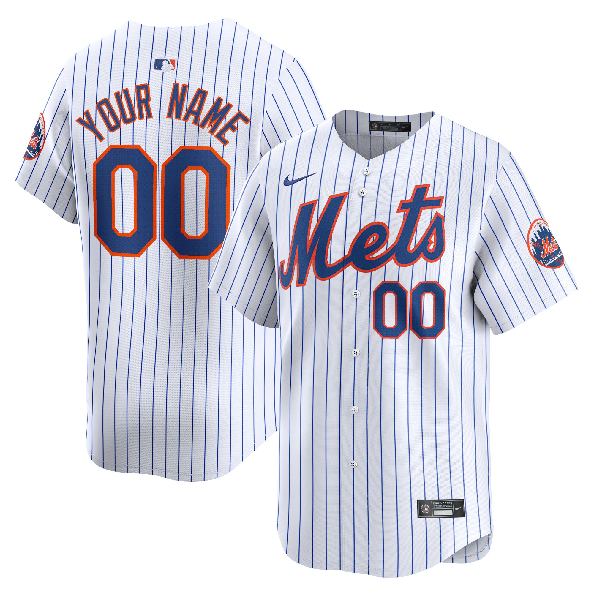 New York Mets  Youth Home Limited Custom Jersey - White