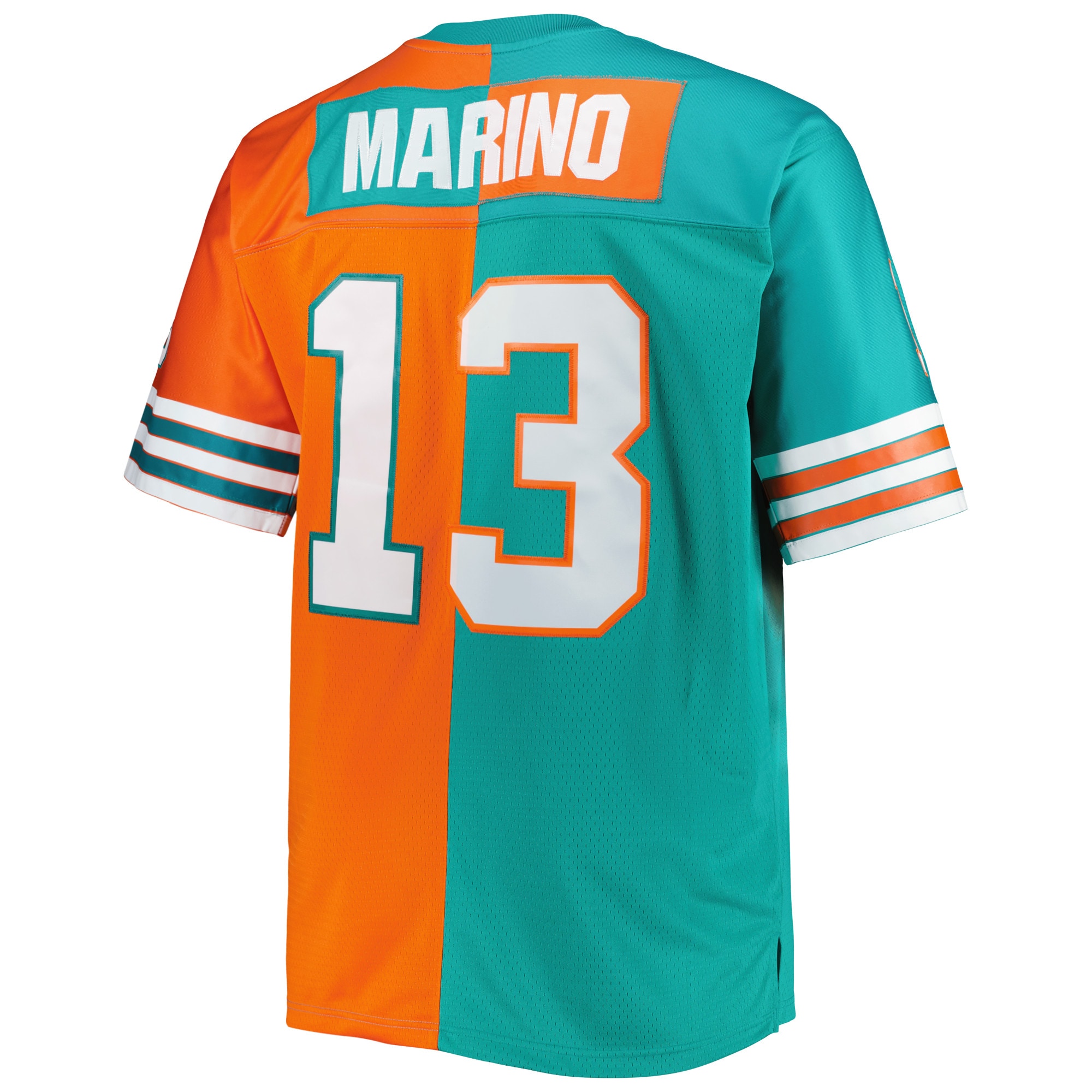 Dan Marino Miami Dolphins Mitchell & Ness Big & Tall Split Legacy Retired Player Replica Jersey - Aqua\/Orange
