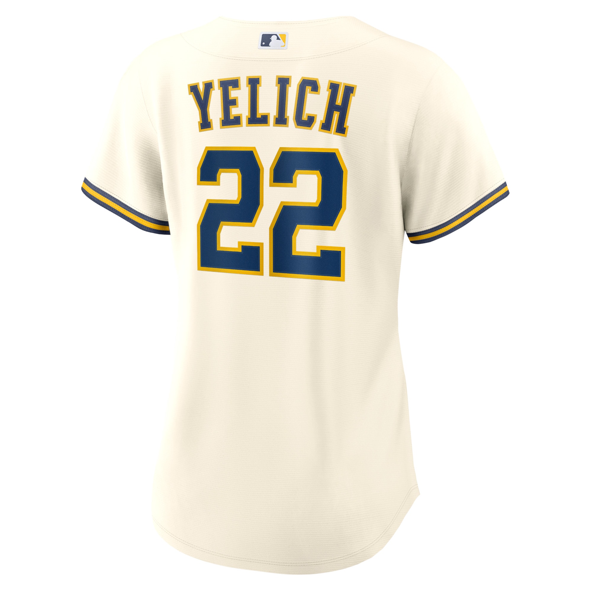 Christian Yelich Milwaukee Brewers  Women's Home Replica Player Jersey - Cream