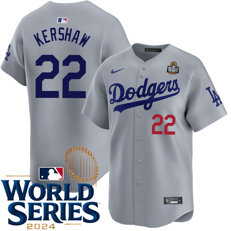 Clayton Kershaw Los Angeles Dodgers Alternate Road Limited World Series Jersey