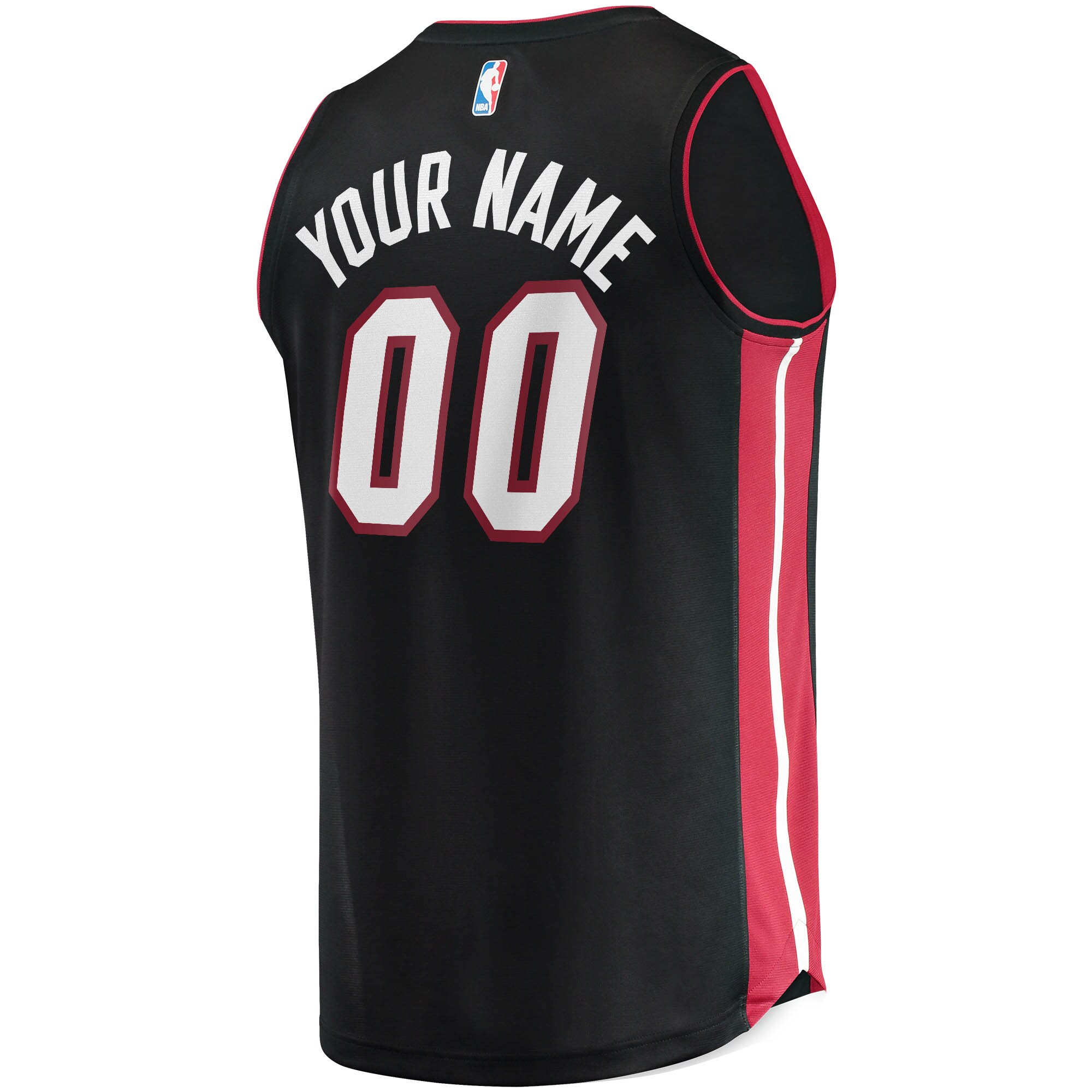 Miami Heat Fanatics Fast Break Custom Replica Jersey Black - Icon Edition