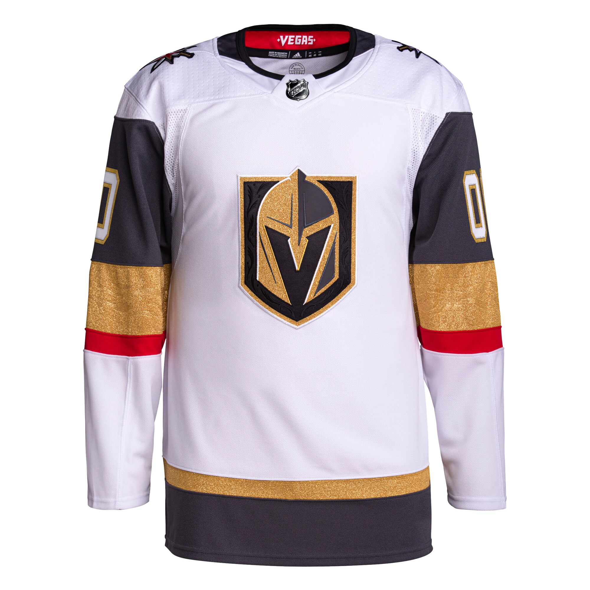 Vegas Golden Knights adidas Away Primegreen Authentic Custom Jersey - White