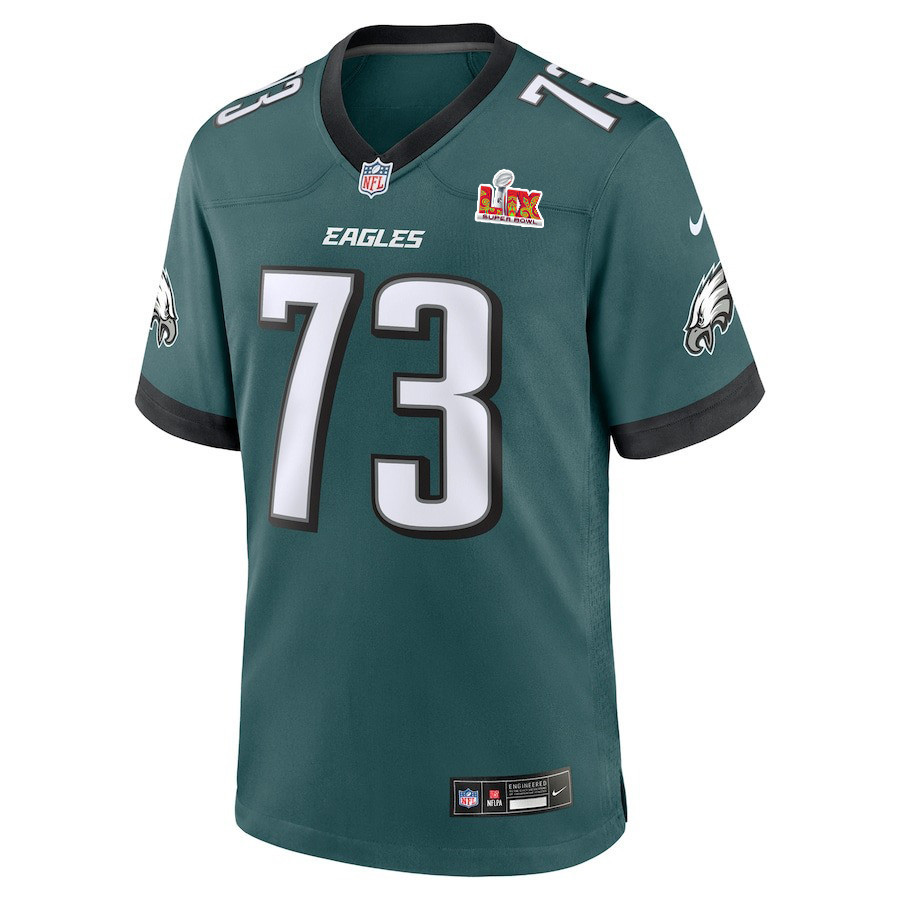 Le'Raven Clark #73 Philadelphia Eagles Super Bowl LIX Jersey - Men's - Midnight Green