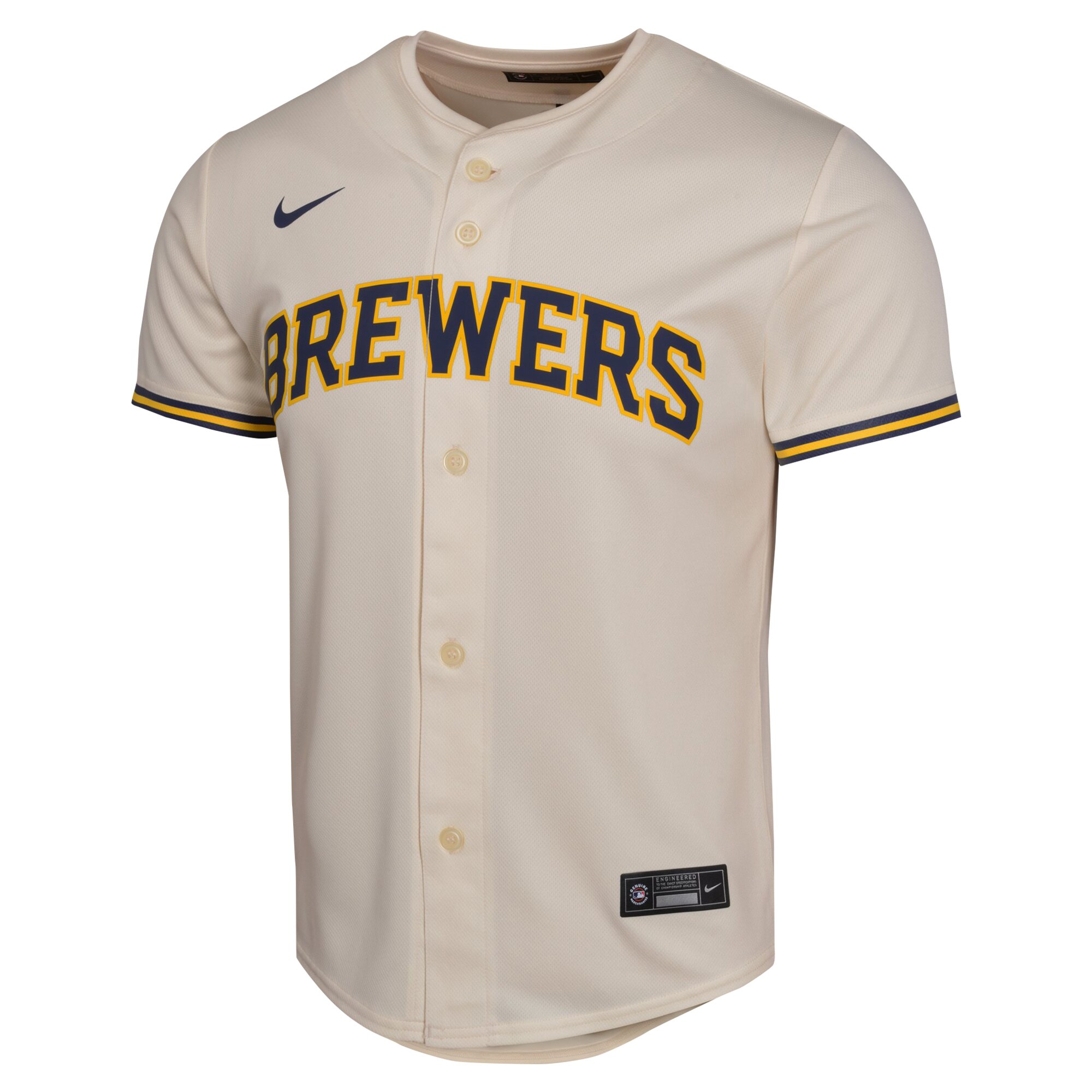 Christian Yelich Milwaukee Brewers Youth Home Game Player Jersey - Cream
