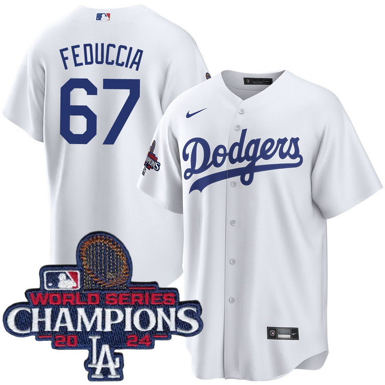 Hunter Feduccia Los Angeles Dodgers Youth Home World Series Champions Jersey
