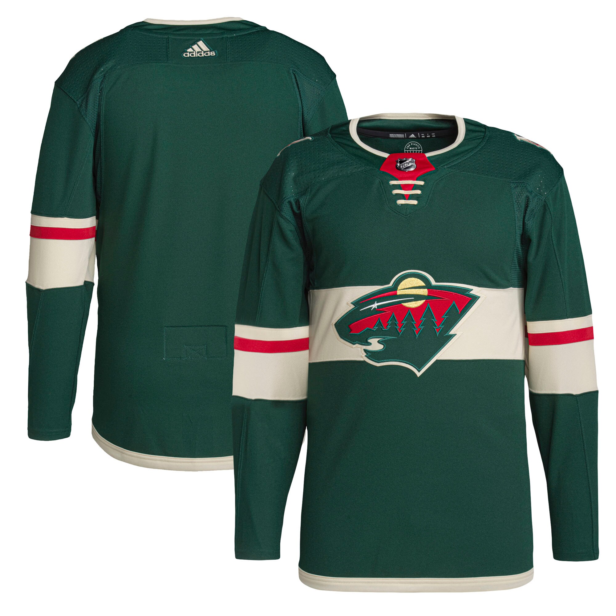 Minnesota Wild adidas Home Primegreen Authentic Jersey - Green