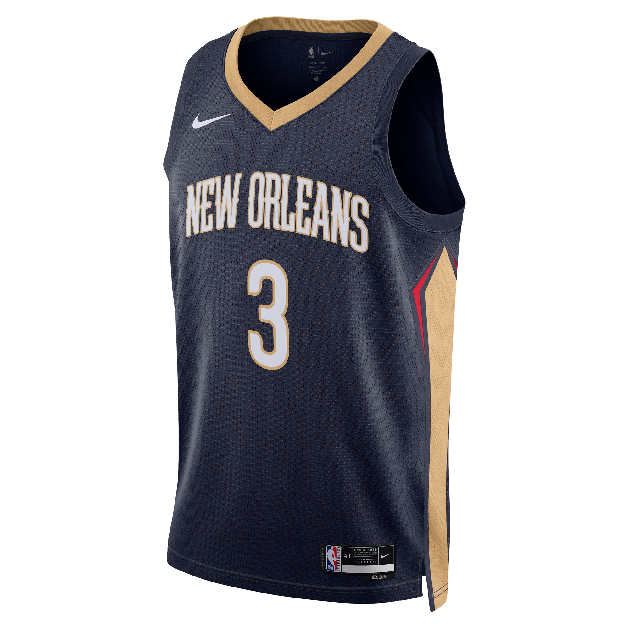 C.J. McCollum New Orleans Pelicans Unisex Swingman Jersey - Icon Edition - Navy