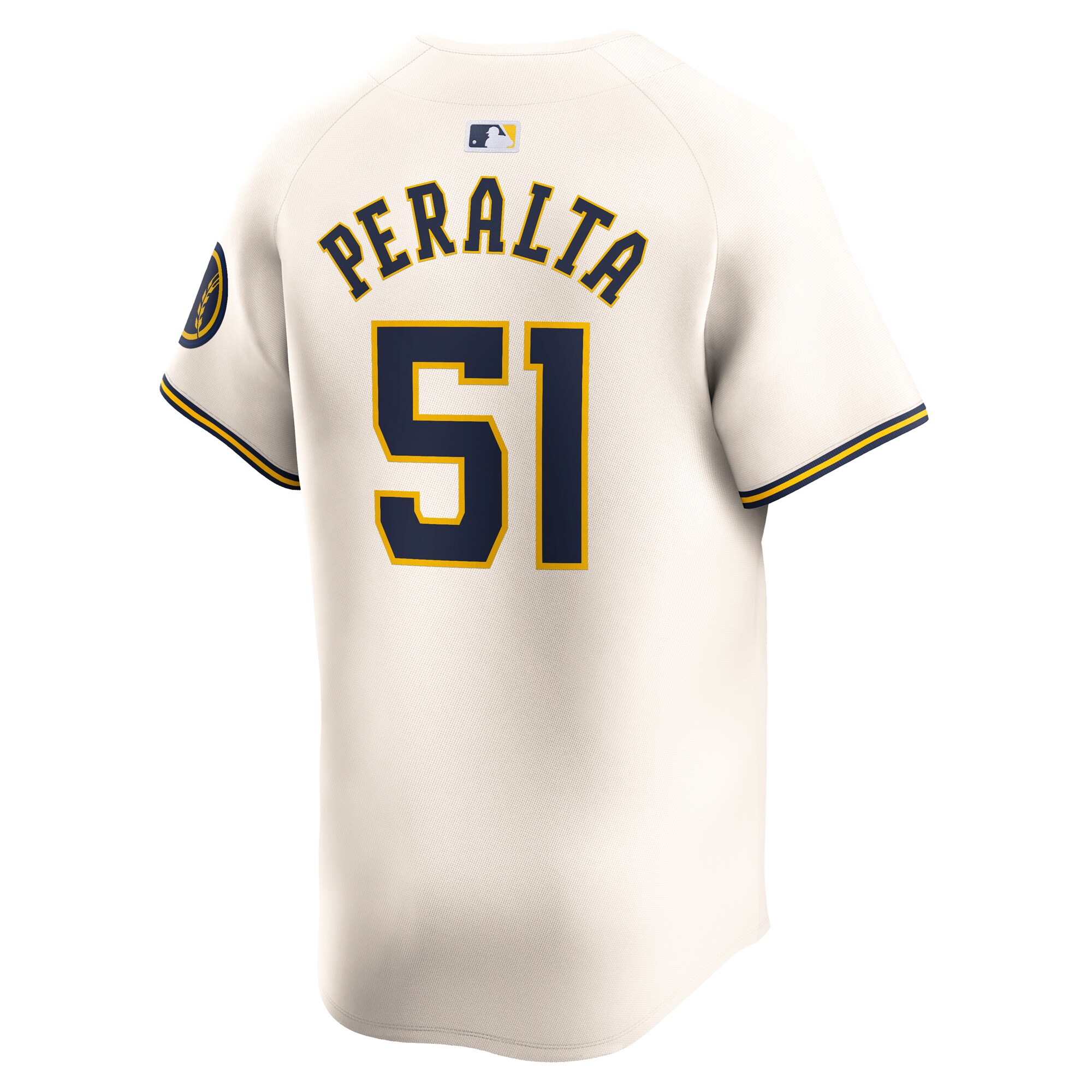 Freddy Peralta Milwaukee Brewers  Home Limited Player Jersey - Cream