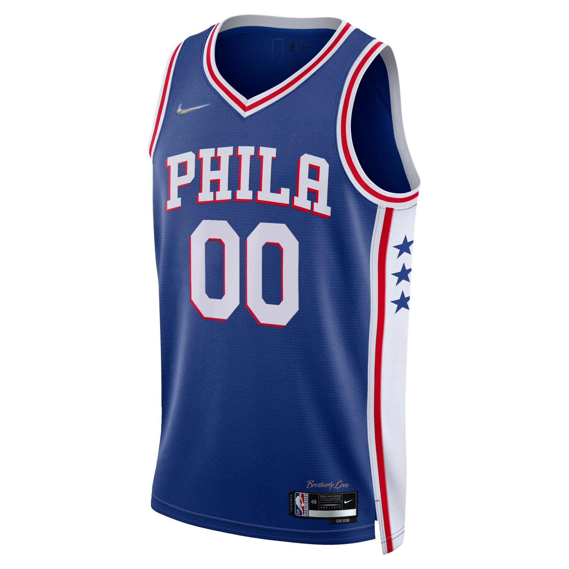 Philadelphia 76ers 2021\/22 Diamond Swingman Custom Jersey - Icon Edition - Royal