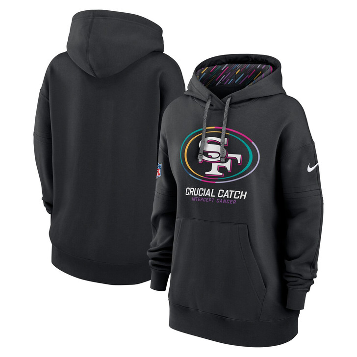 San Francisco 49ers Women 2024 Crucial Catch Club Pullover Hoodie - Black