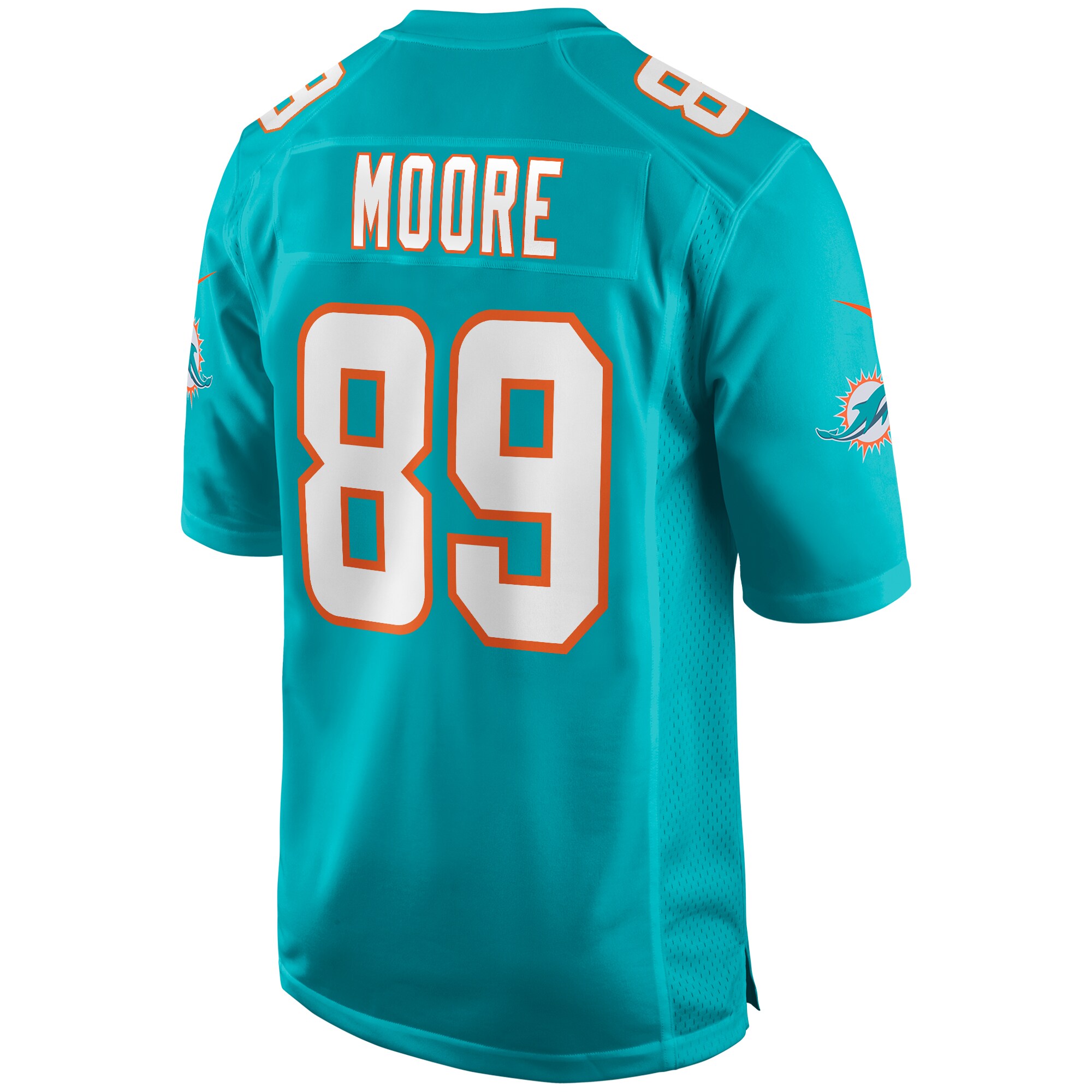 Nat Moore Miami Dolphins  Game Retired Player Jersey - Aqua