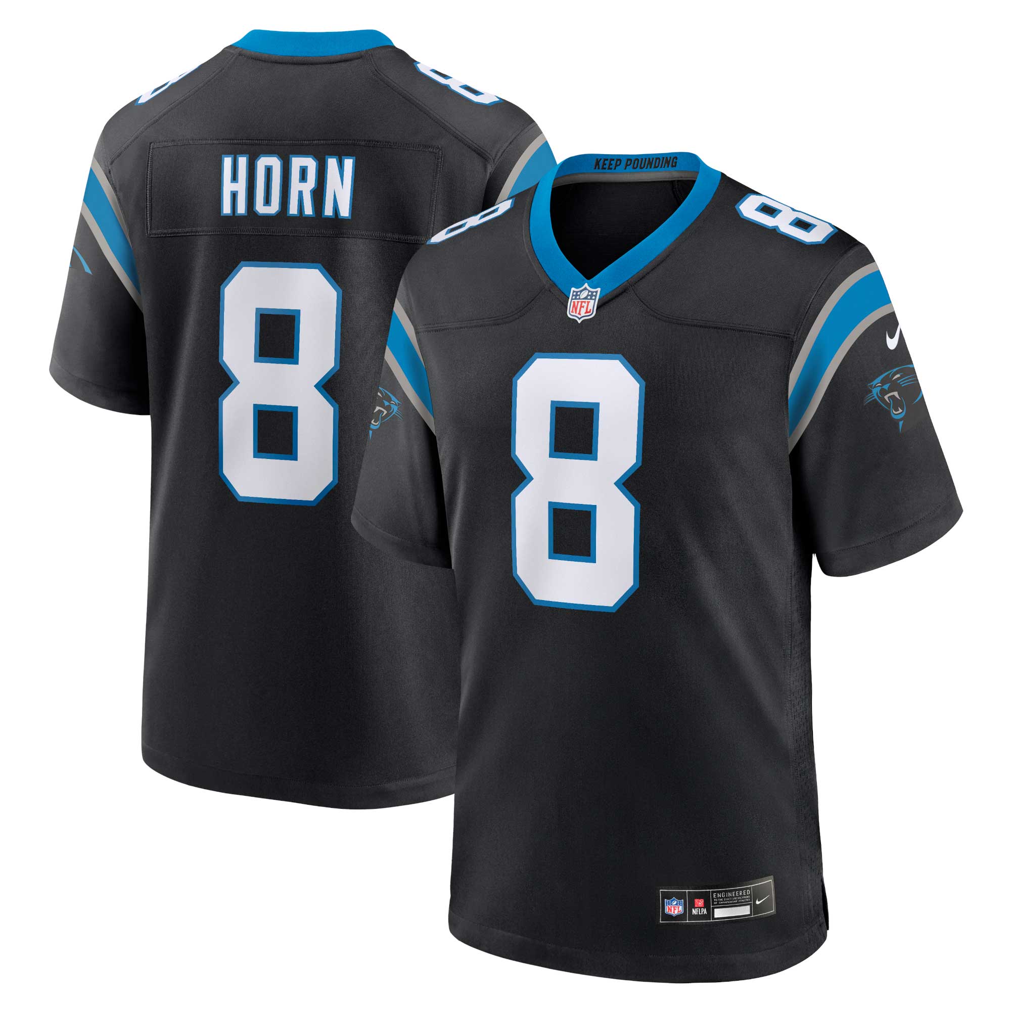 Jaycee Horn Carolina Panthers  Game Jersey - Black