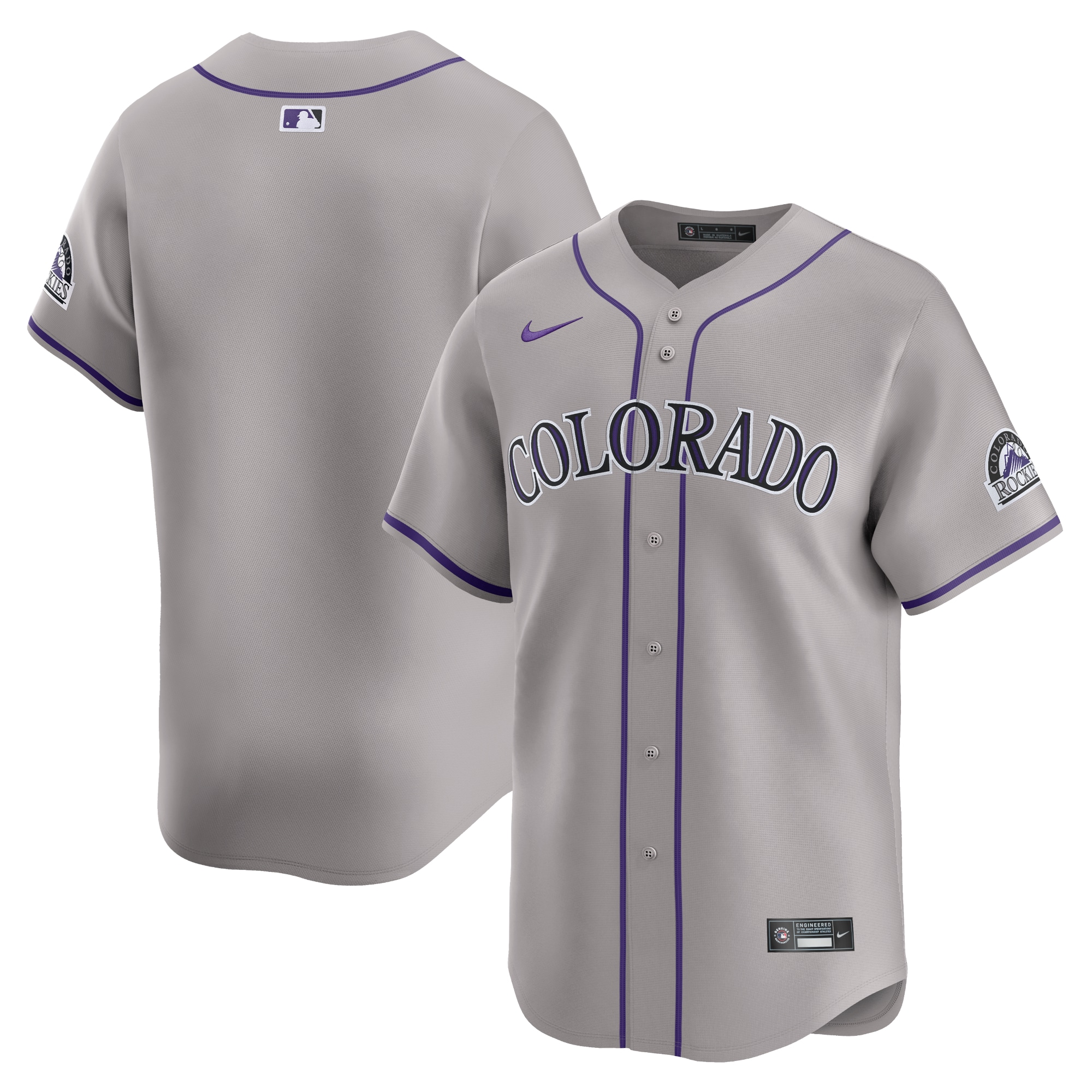 Colorado Rockies  Road Limited Jersey Gray