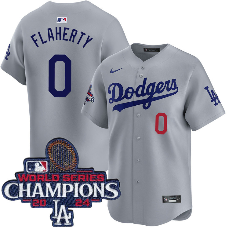 Jack Flaherty Los Angeles Dodgers Alternate Road Limited World Series Champions Jersey