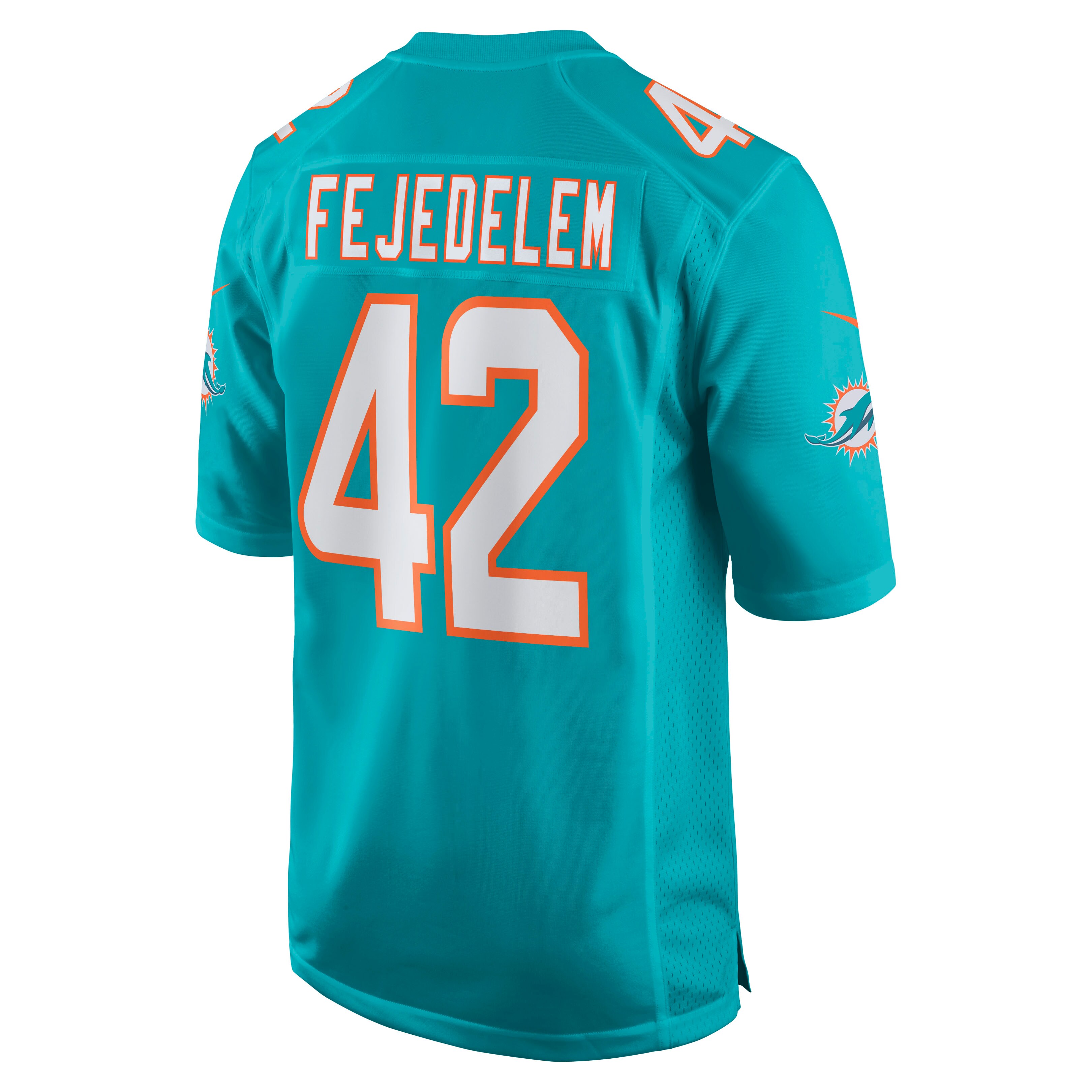 Clayton Fejedelem Miami Dolphins  Game Jersey - Aqua