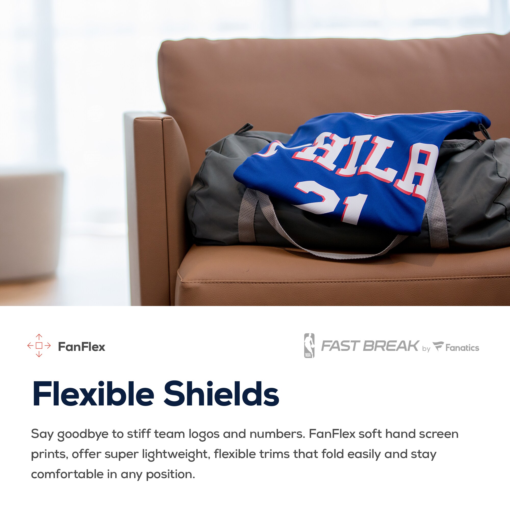 Philadelphia 76ers Fanatics Youth Fast Break Custom Replica Jersey White - Association Edition