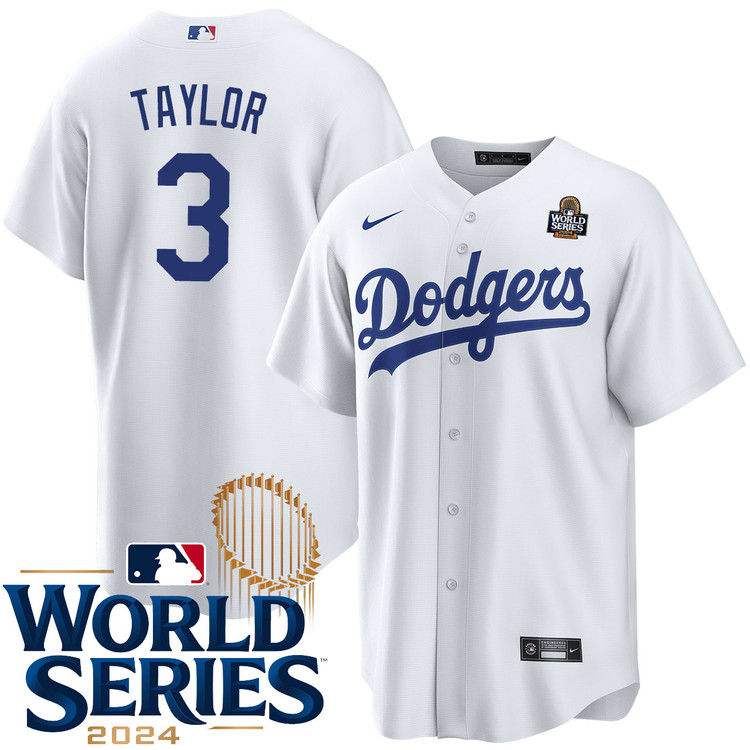 Chris Taylor Los Angeles Dodgers Home World Series Jersey