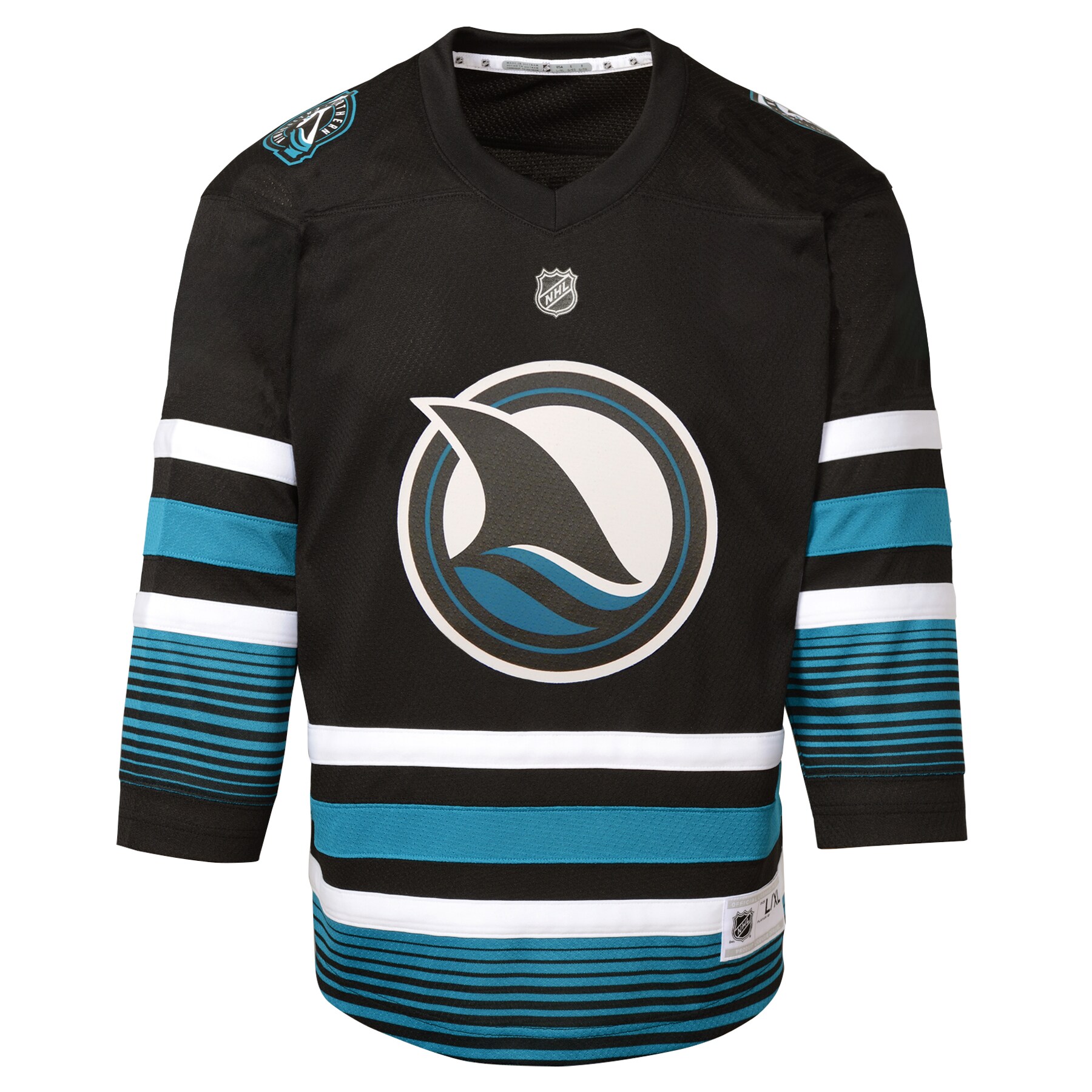 San Jose Sharks Youth Alternate Replica Jersey - Black