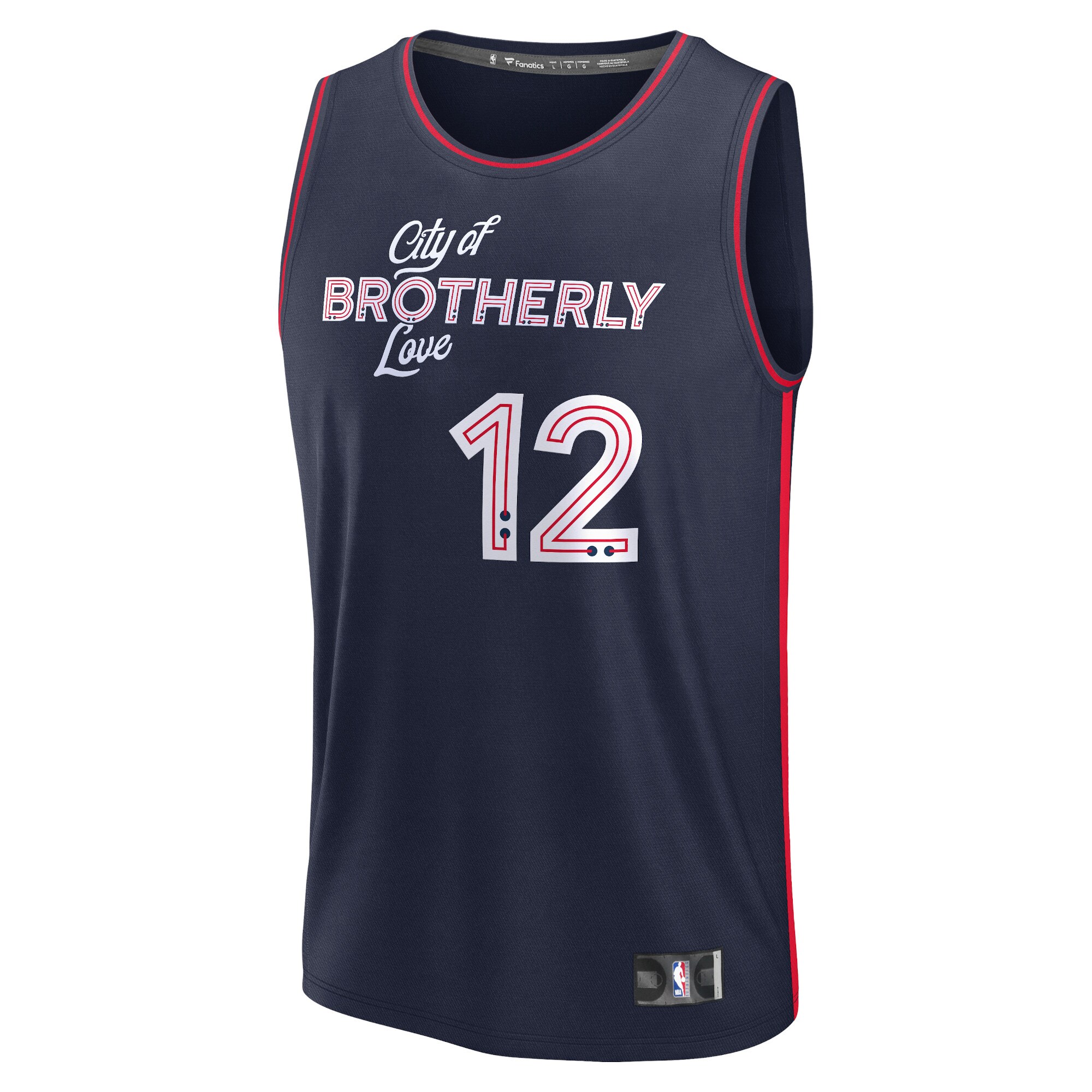 Tobias Harris Philadelphia 76ers Fanatics Fast Break Jersey - Navy - City Edition