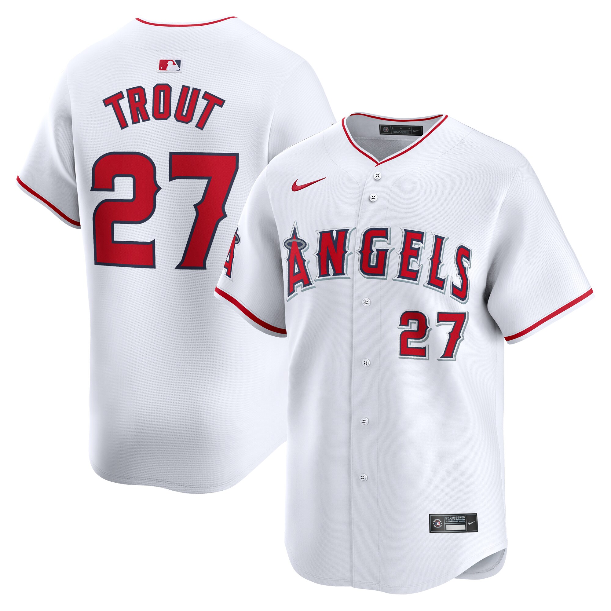 Mike Trout Los Angeles Angels  Youth Home Limited Player Jersey - White